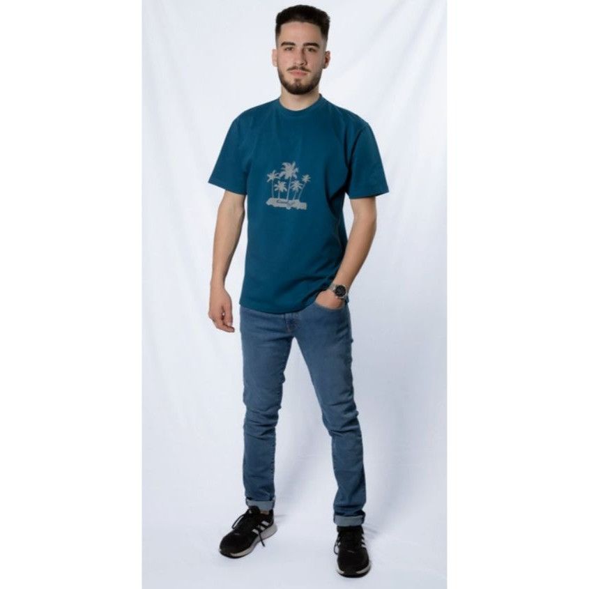Other Tropical Graphic T-Shirt Mens Casual Short Sleeve Blue Palm Size US XL / EU 56 / 4 - 1 Thumbnail