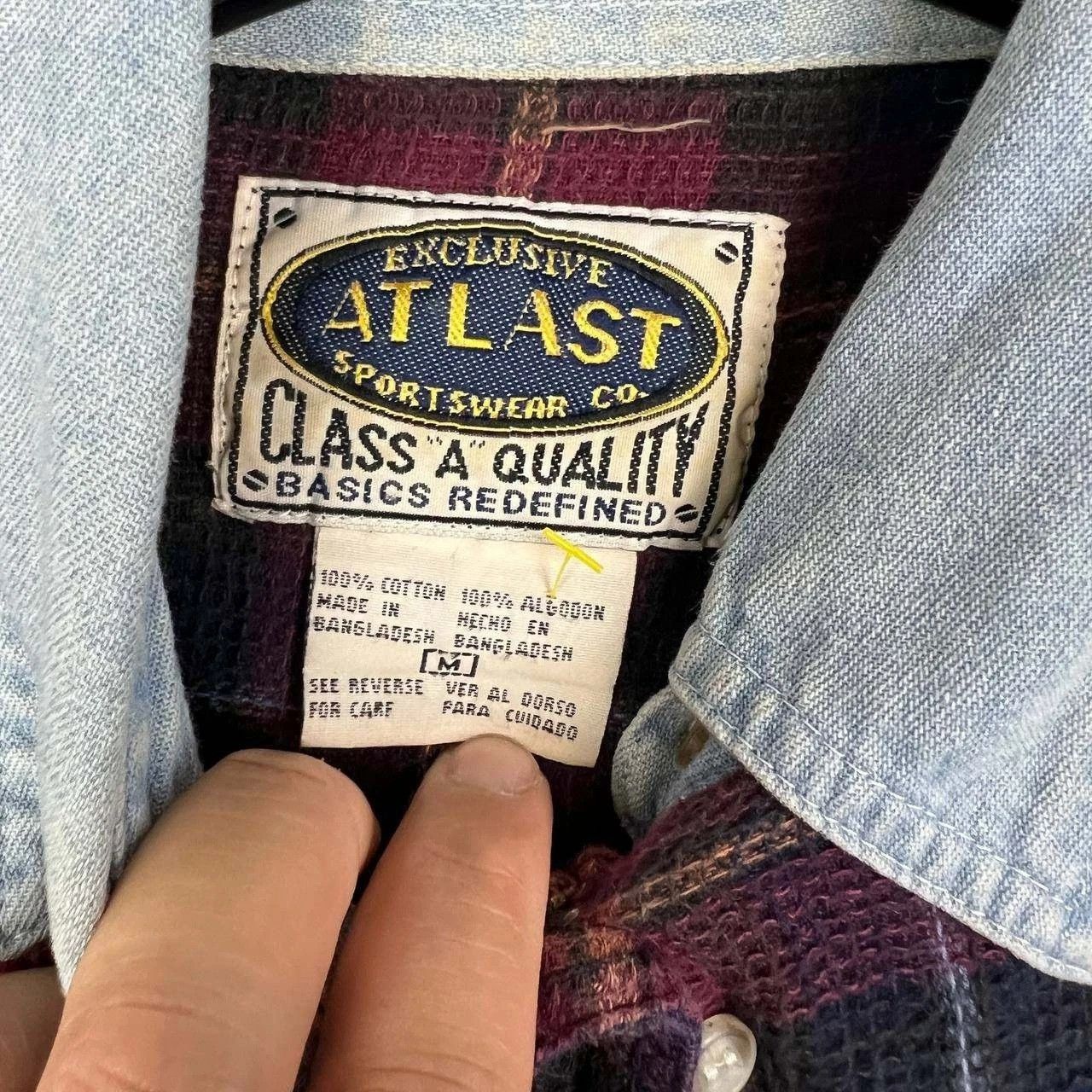 Other Vintage At Last Sportswear Co Plaid Flannel Denim Collar M Size US M / EU 48-50 / 2 - 5 Thumbnail