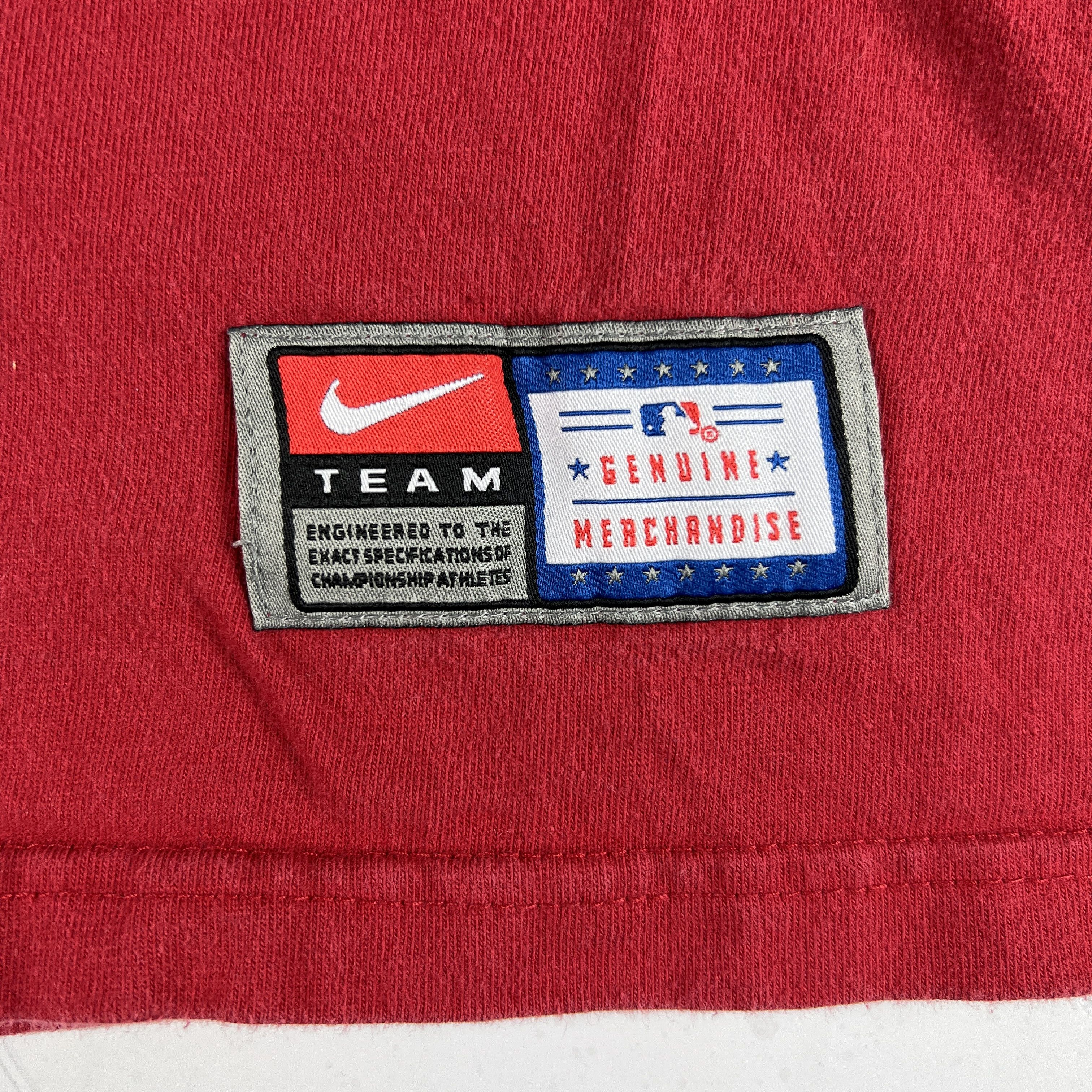 MLB × Nike Y2K Nike MLB Boston Red Sox Center Check Shirt Red Faded Tee Size US XL / EU 56 / 4 - 2 Thumbnail