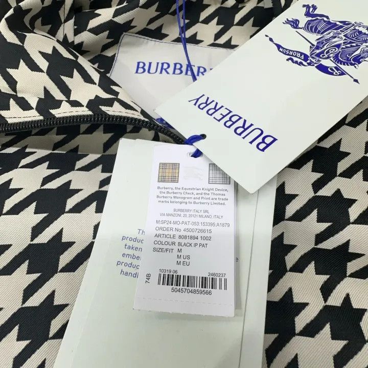 Burberry Burberry Burberry Houndstooth Pattern Zip-Up Jacket-2507 Size US M / EU 48-50 / 2 - 6 Thumbnail