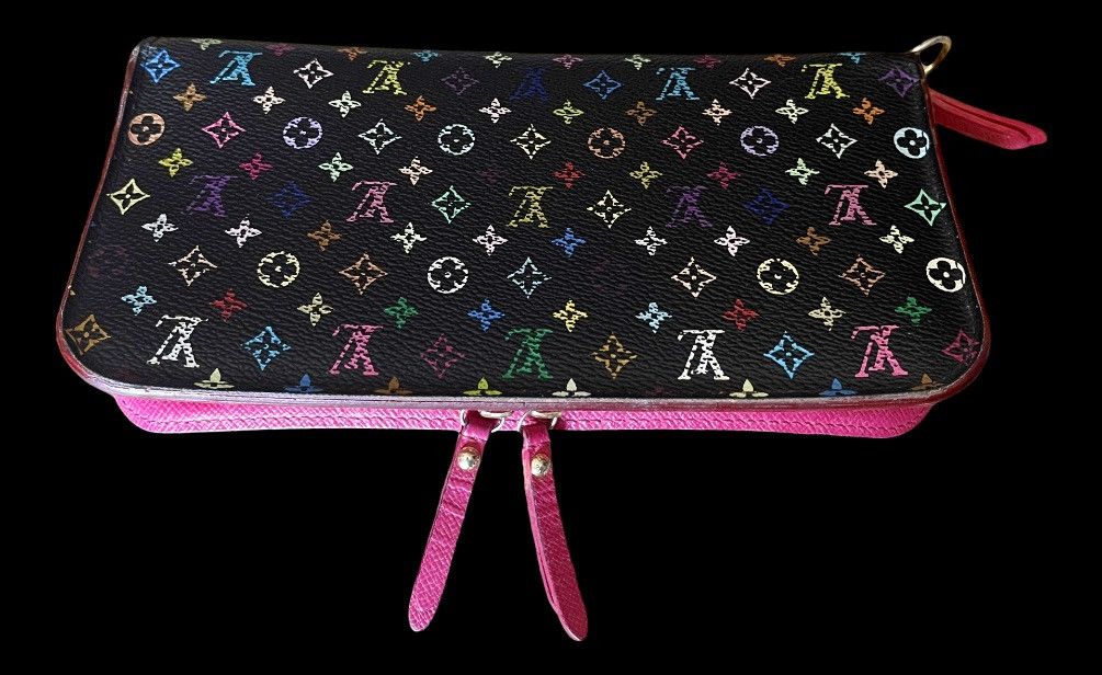 Louis Vuitton SOLD Takashi Murakami Insolite Wallet Black Multicolore Pink Size ONE SIZE - 4 Thumbnail