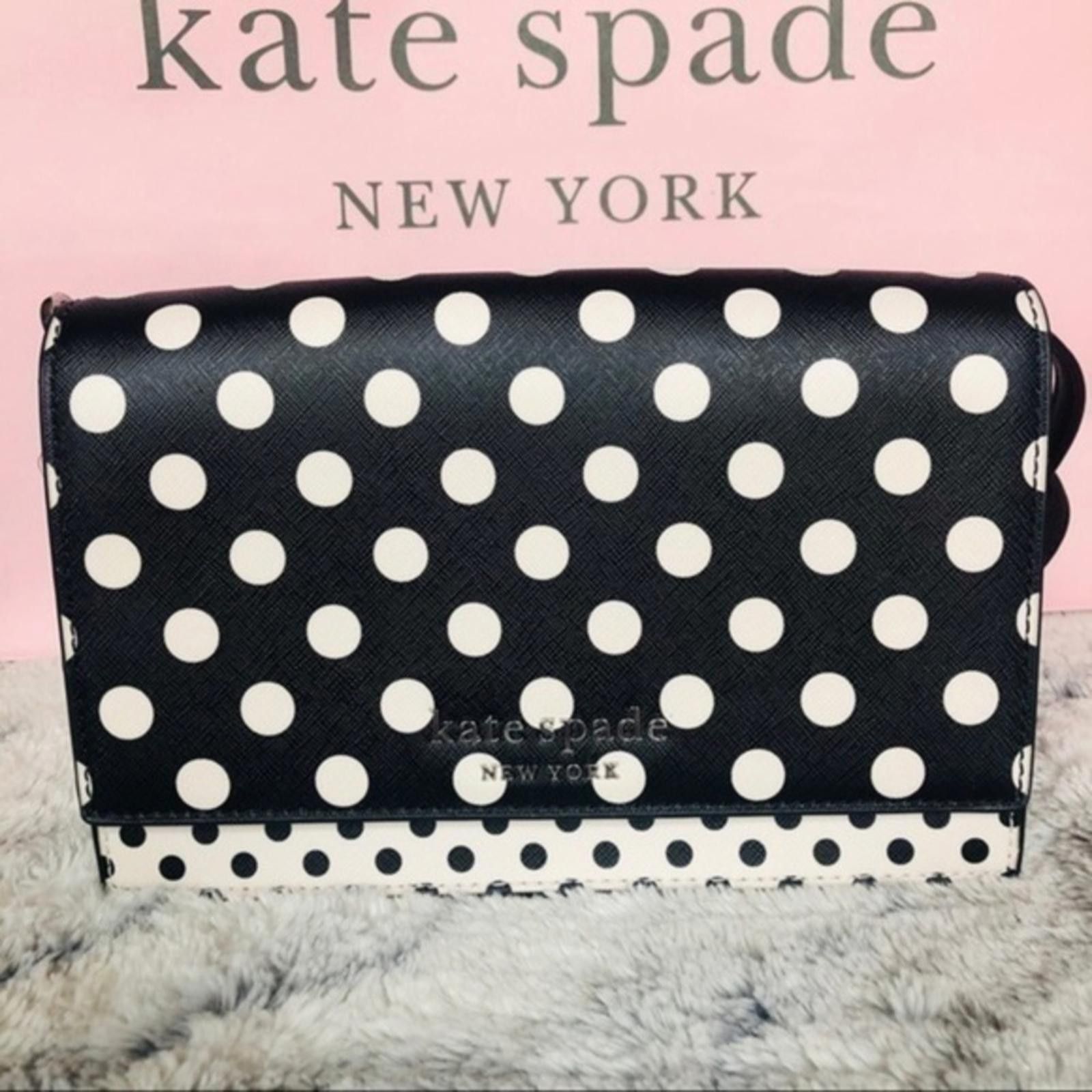 Kate Spade Mate Spade Polka Dot Convertible Crossbody Bag NWT in Black, Women's