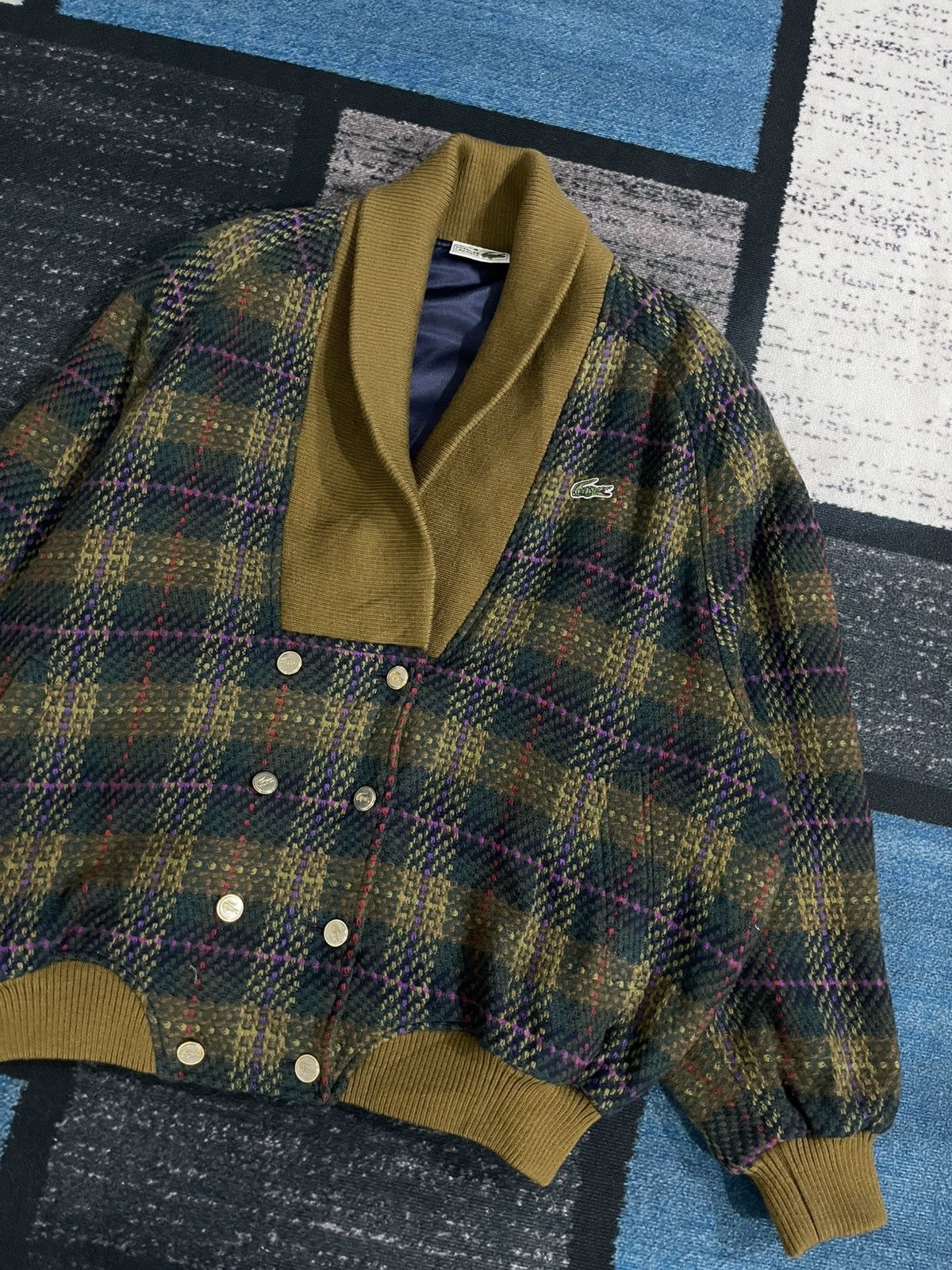 Lacoste Vintage 90s Lacoste Wool Jacket Size US XL / EU 56 / 4 - 3 Thumbnail