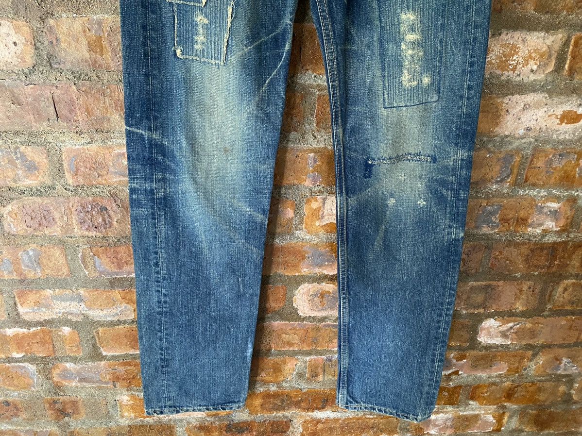 Kapital Vtg DMG Domino whisker patchwork distresses denim Size US 29 - 4 Thumbnail