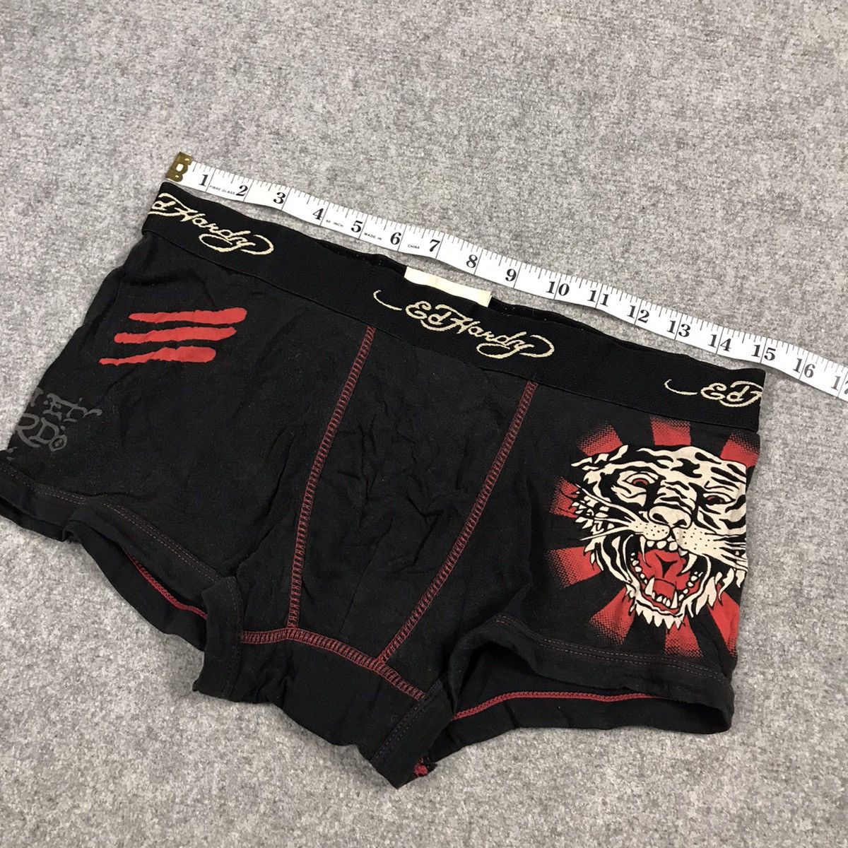 Ed Hardy × Japanese Brand ED HARDY BLACK BOXSE Size 32 - 7 Thumbnail