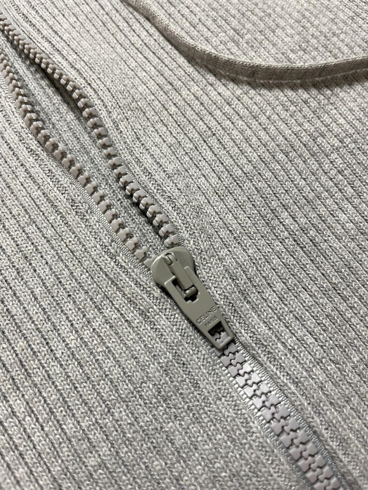 Celine Celine cropped zipped short-sleeved sweatshirt Size M / US 6-8 / IT 42-44 - 4 Thumbnail