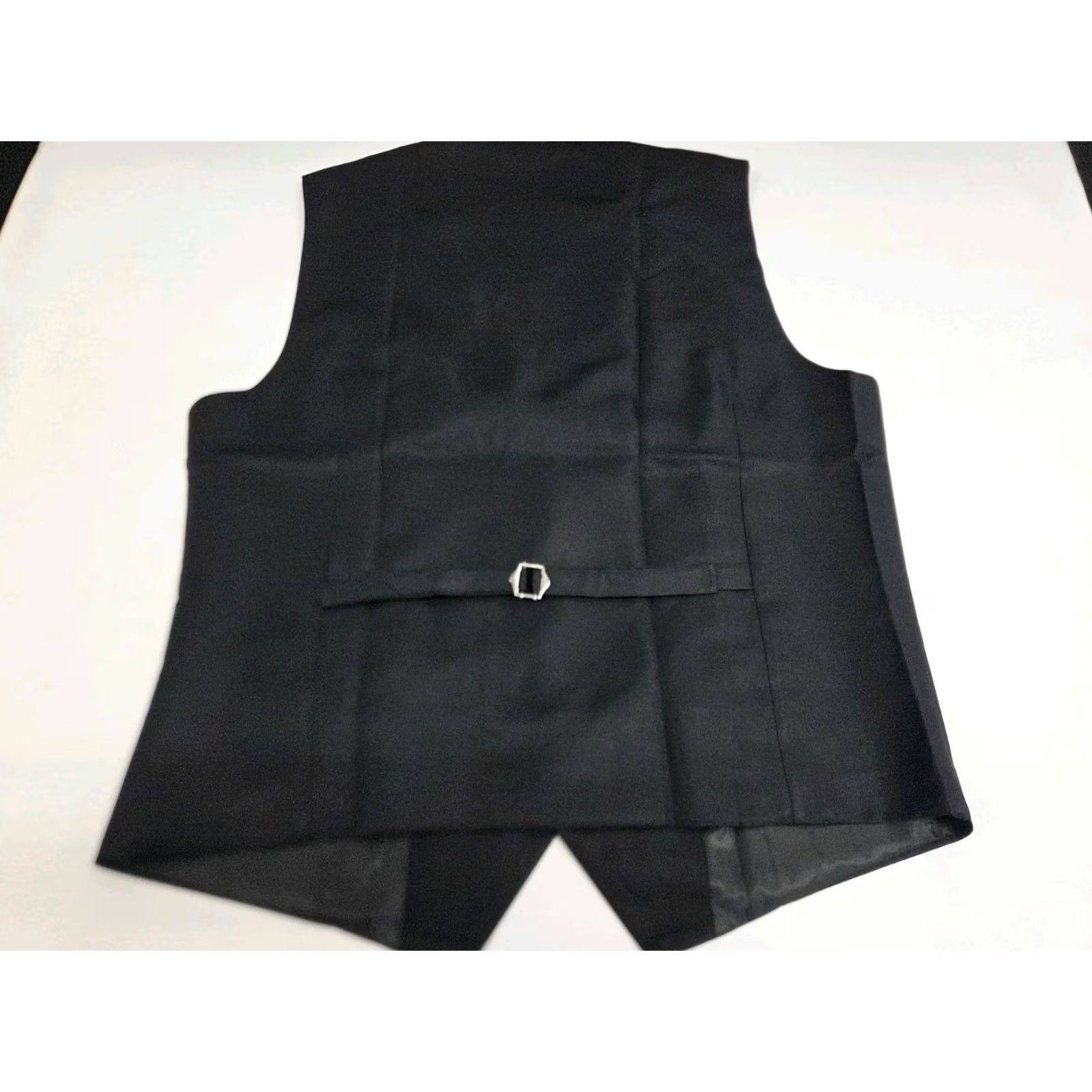 Vintage NWT Coofandy Mens Black Vest Size L 46" Polyester/Spandex Regular Knit Button Buckle Pocket Vest Mens Black 46" L Size US L / EU 52-54 / 3 - 2 Thumbnail