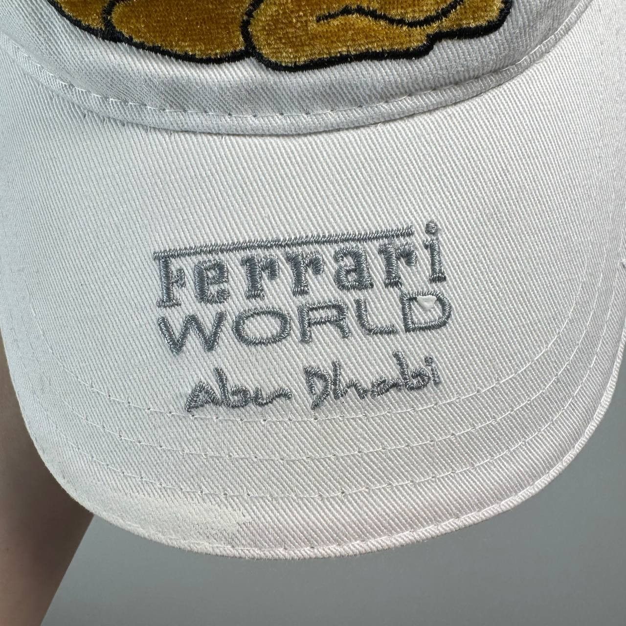 Ferrari Ferrari World Abu Dhabi Official Camel Cap White Hat Size ONE SIZE - 12 Thumbnail