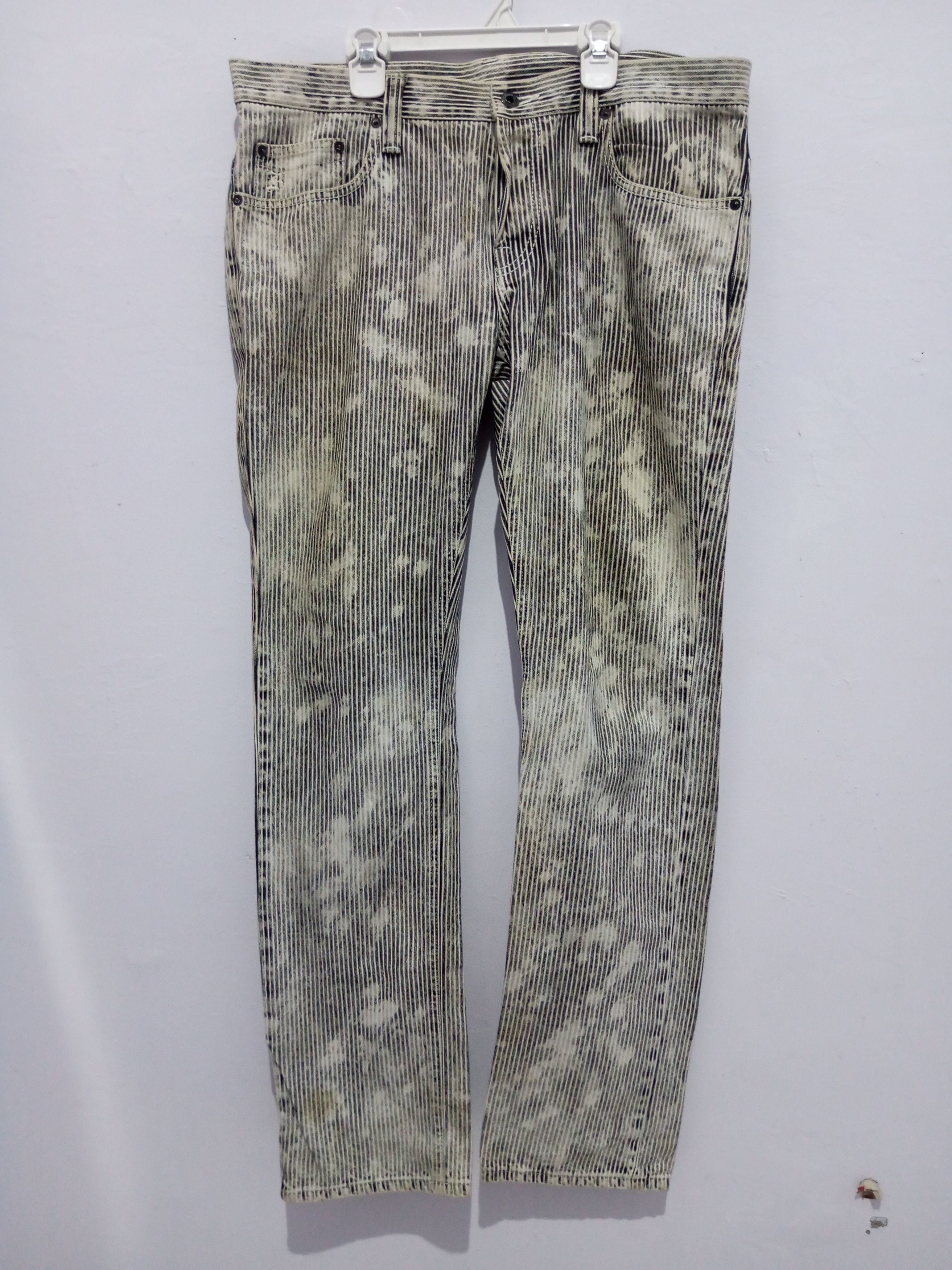 Japanese Brand Vintage japanese brand bagarch flare splashed denim jeans Size US 34 / EU 50 - 2 Thumbnail