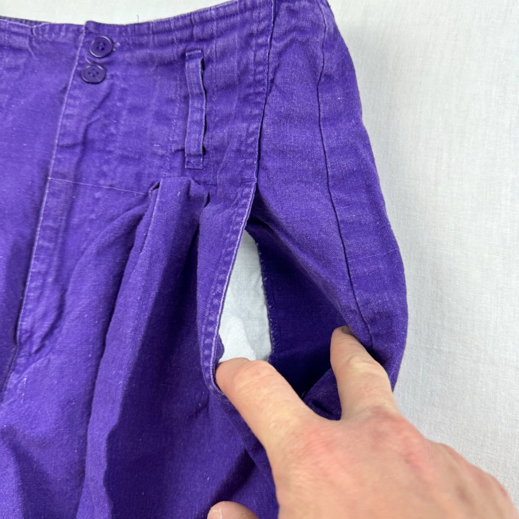Vintage VINTAGE Laura C’est Jolie Shorts Womens 11/12 High Waist Hipster Purple 1980s 80s Mens? Women’s Size 32" / US 10 / IT 46 - 2 Thumbnail