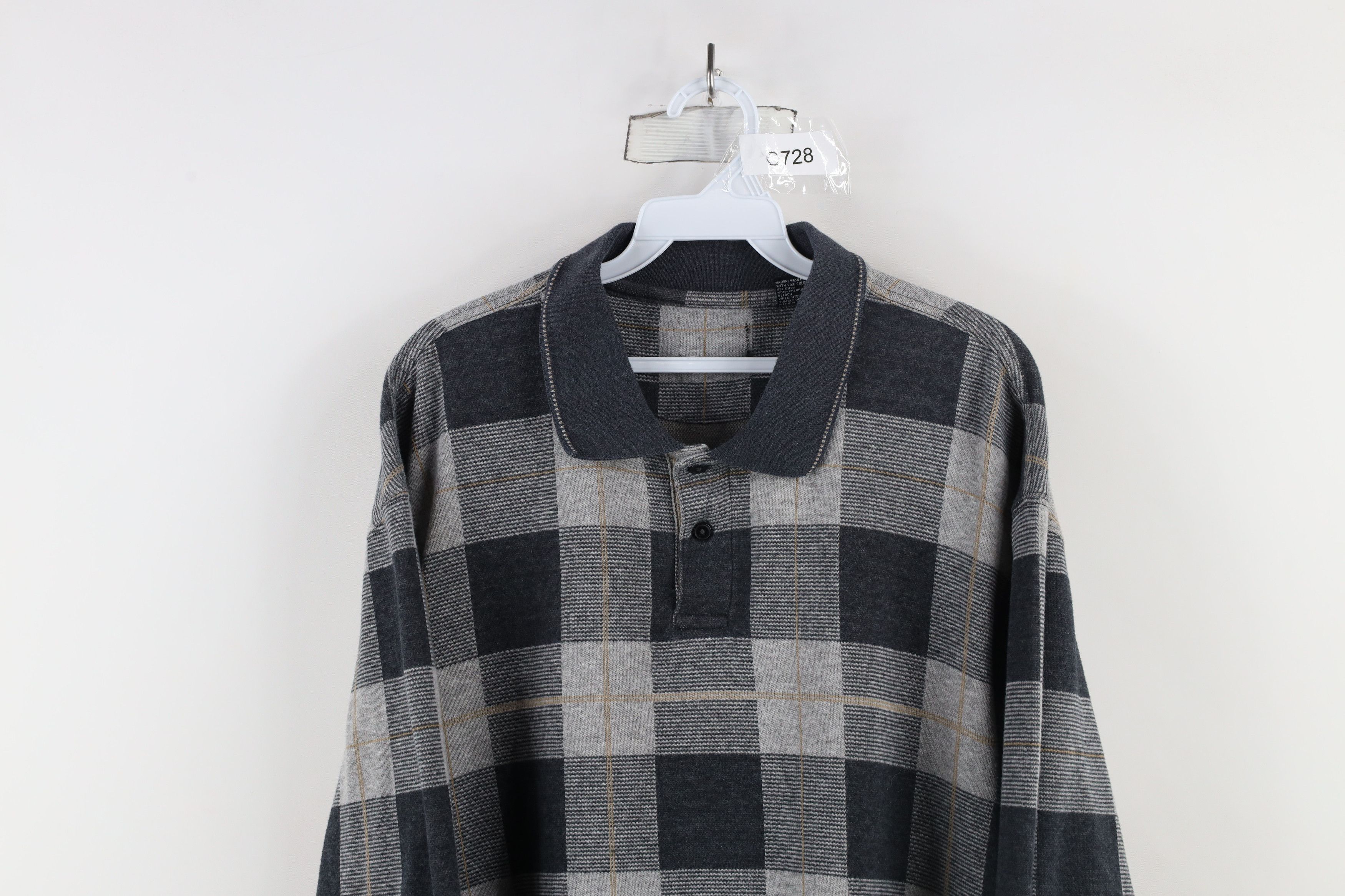 Vintage Vintage 90s Streetwear Knit Long Sleeve Rugby Polo Shirt Size US XL / EU 56 / 4 - 2 Thumbnail