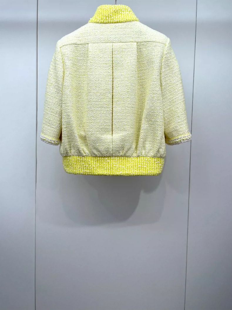 Chanel Chanel Beach series show yellow tweed zipper jacket 2504-Ne Size XXS / US 00 / IT 34 - 2 Thumbnail