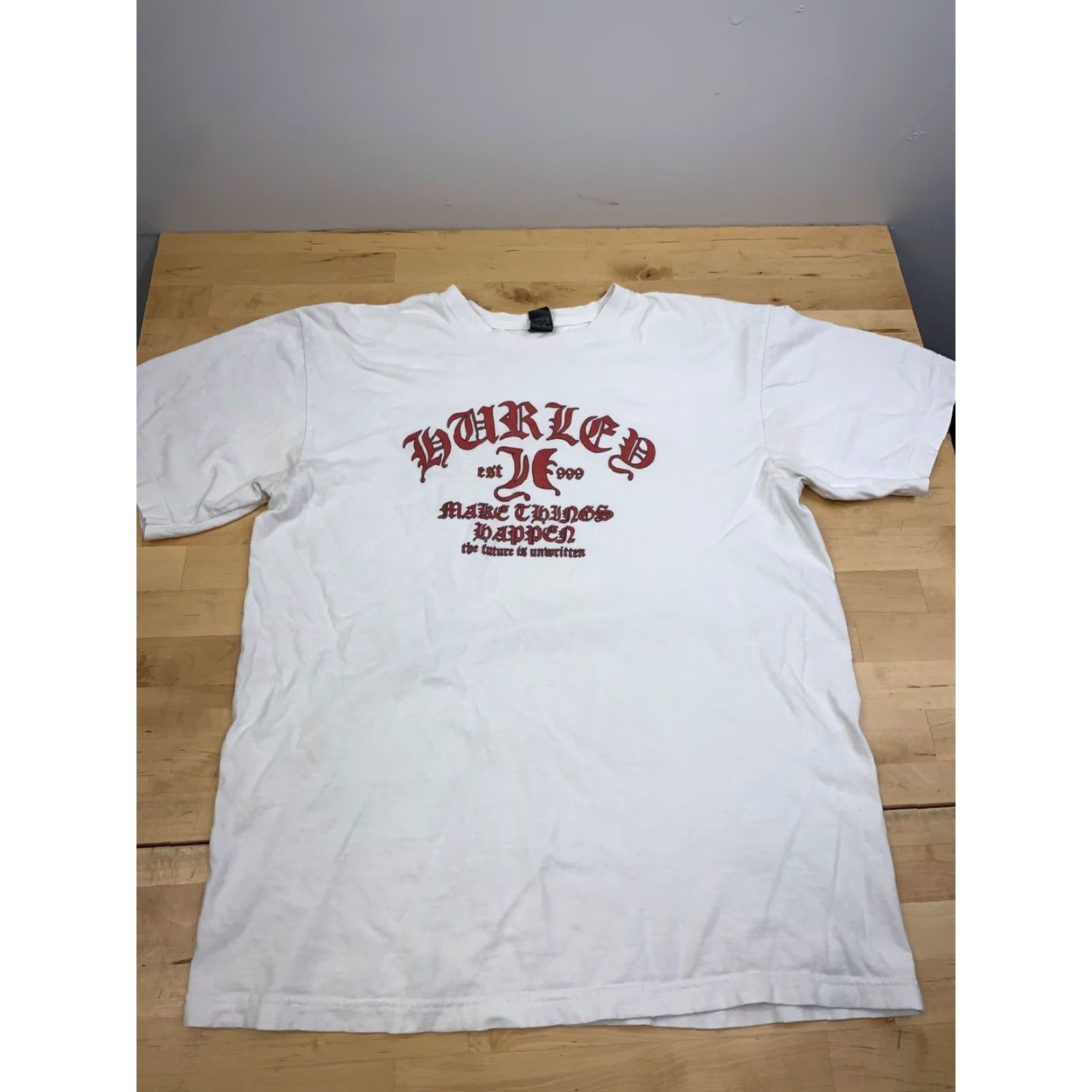 Hurley VINTAGE Hurley T Shirt Mens L White Surf Skate Y2K 12243 Size US L / EU 52-54 / 3 - 3 Thumbnail