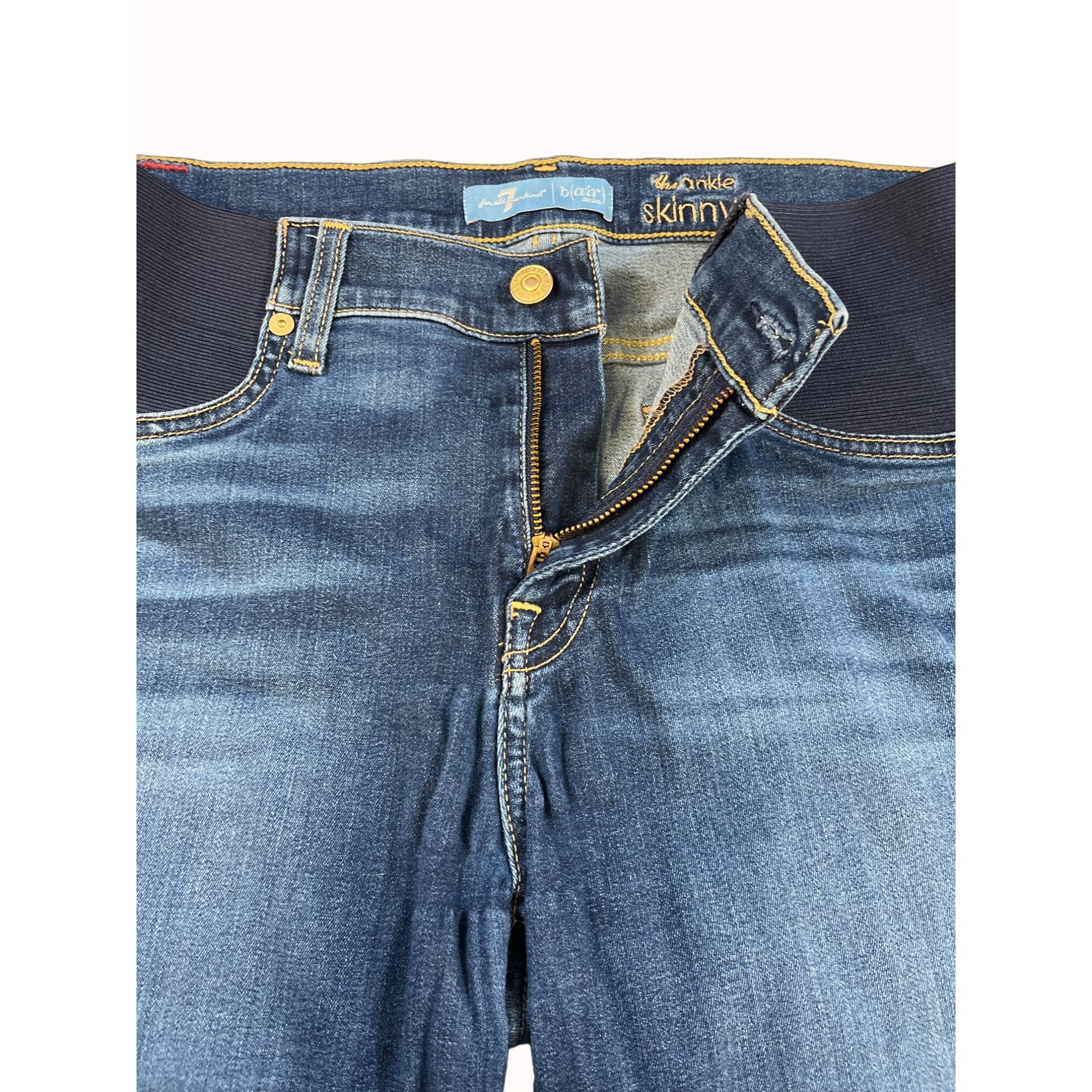 7 For All Mankind 7 For All Mankind Women's Blue Ankle Skinny Jeans Size 30 SK Size 30" / US 8 / IT 44 - 3 Thumbnail