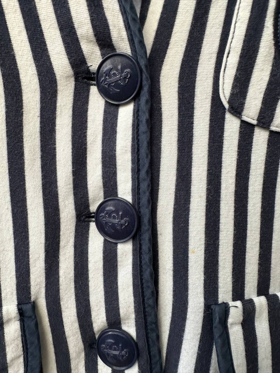 Designer × Weekend Max Mara Weekend Max Mara Striped Blazer Jacket Japan "W" Patch Size S / US 4 / IT 40 - 10 Thumbnail