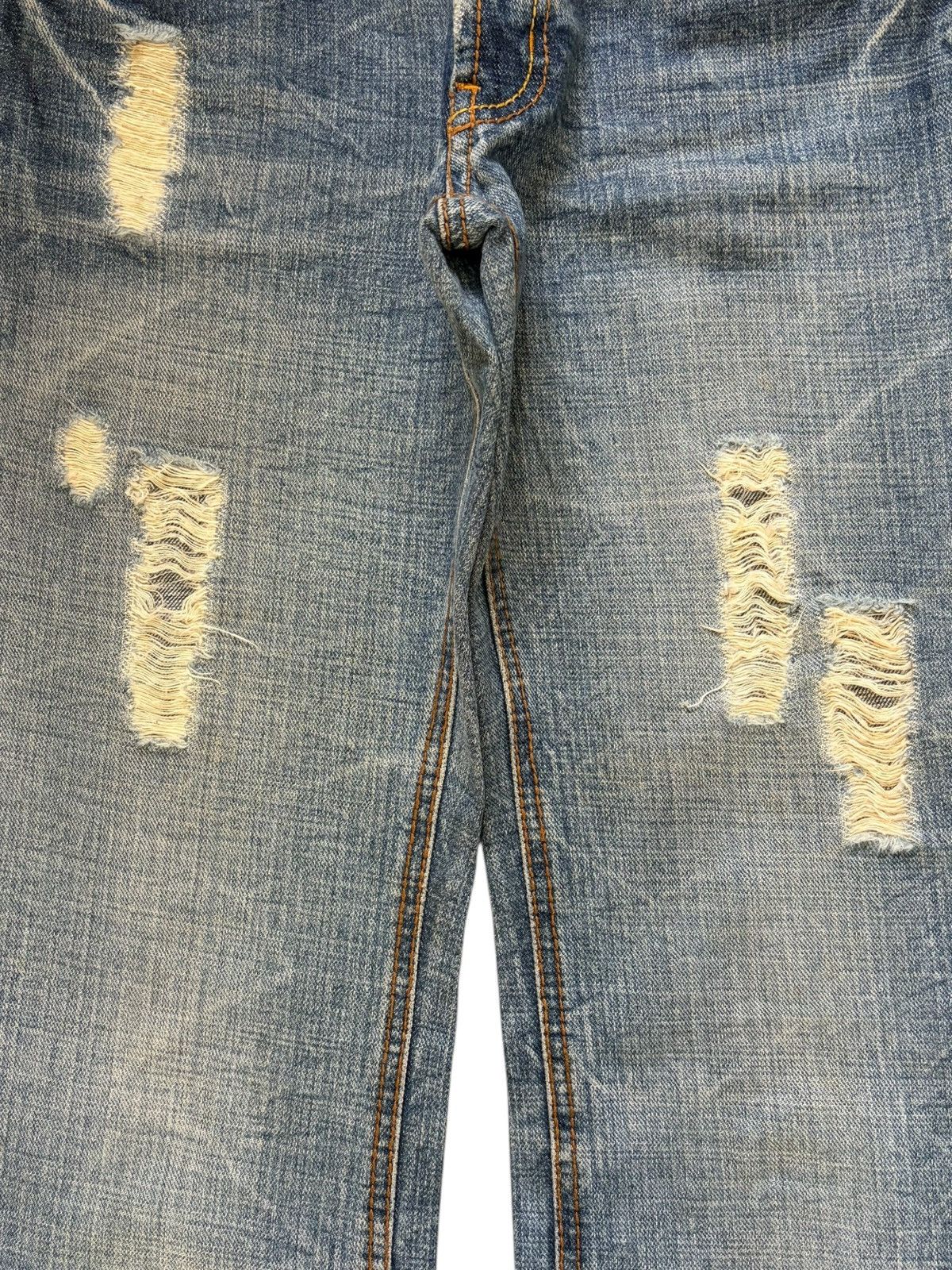 Hysteric Glamour Vintage Japanese Brand Distress Low Rise Flare Jeans Size 27" / US 4 / IT 40 - 3 Thumbnail