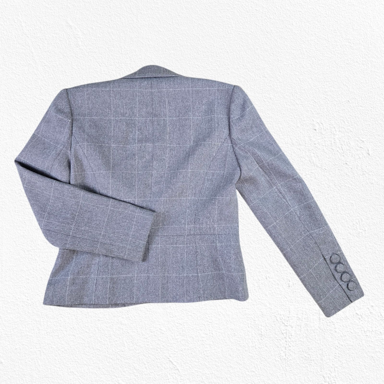 Vintage Vintage Gray Purple Windowpane Blazer Size 10 Size L / US 10 / IT 46 - 7 Thumbnail