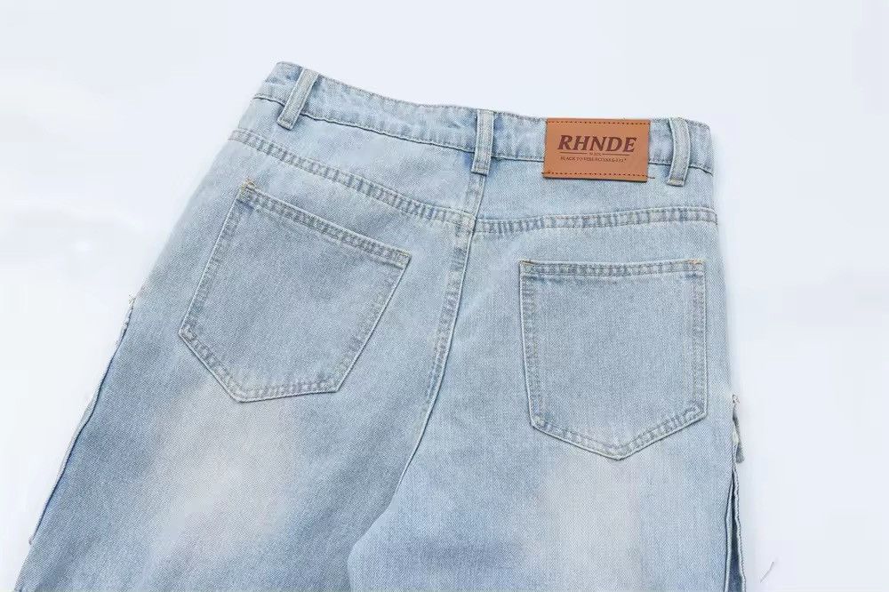 Japanese Brand × Jean Blue Multi Pocket Jeans Unisex Size US 31 - 8 Thumbnail