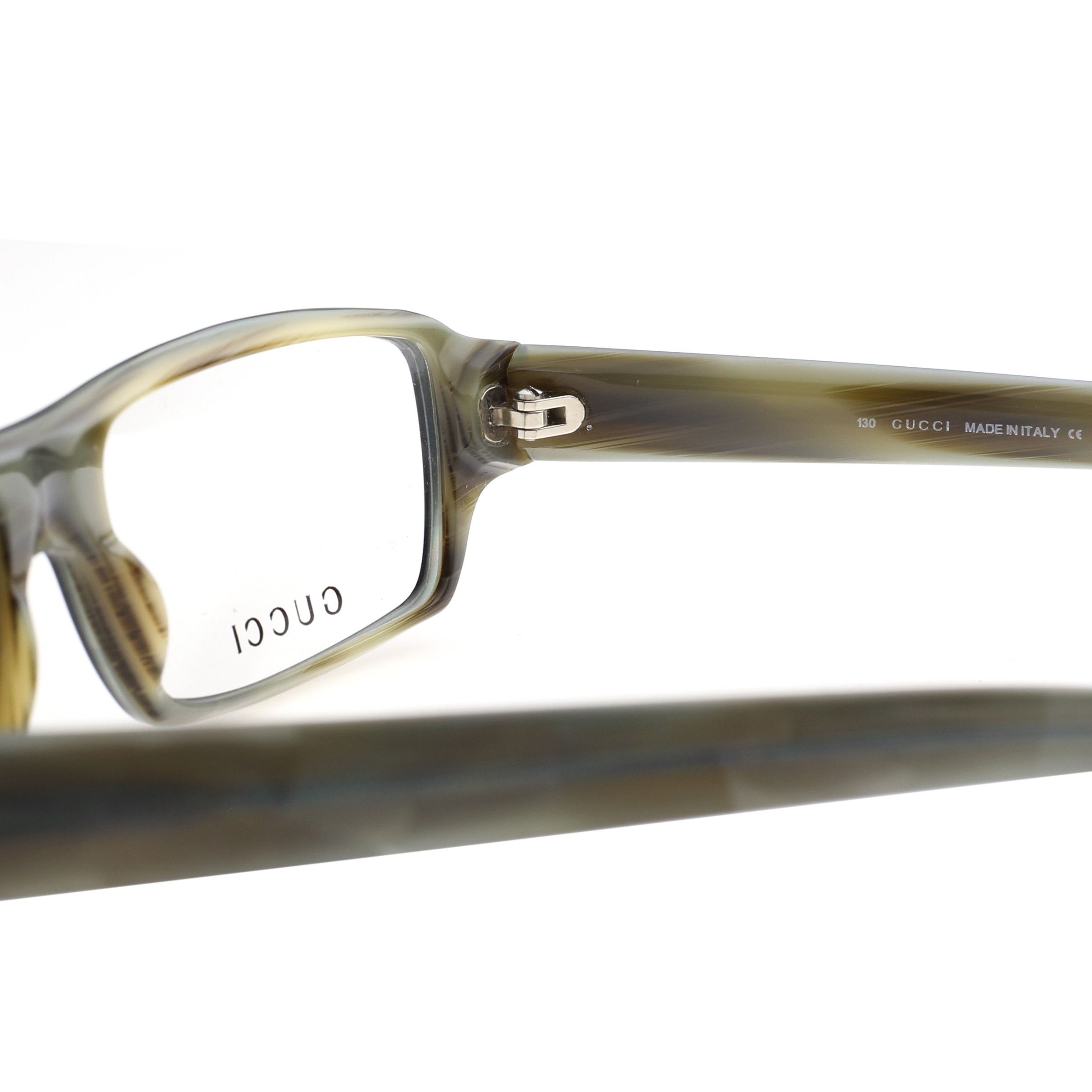 Gucci Gucci '00s Green Rectangular Frame Glasses Size ONE SIZE - 3 Thumbnail