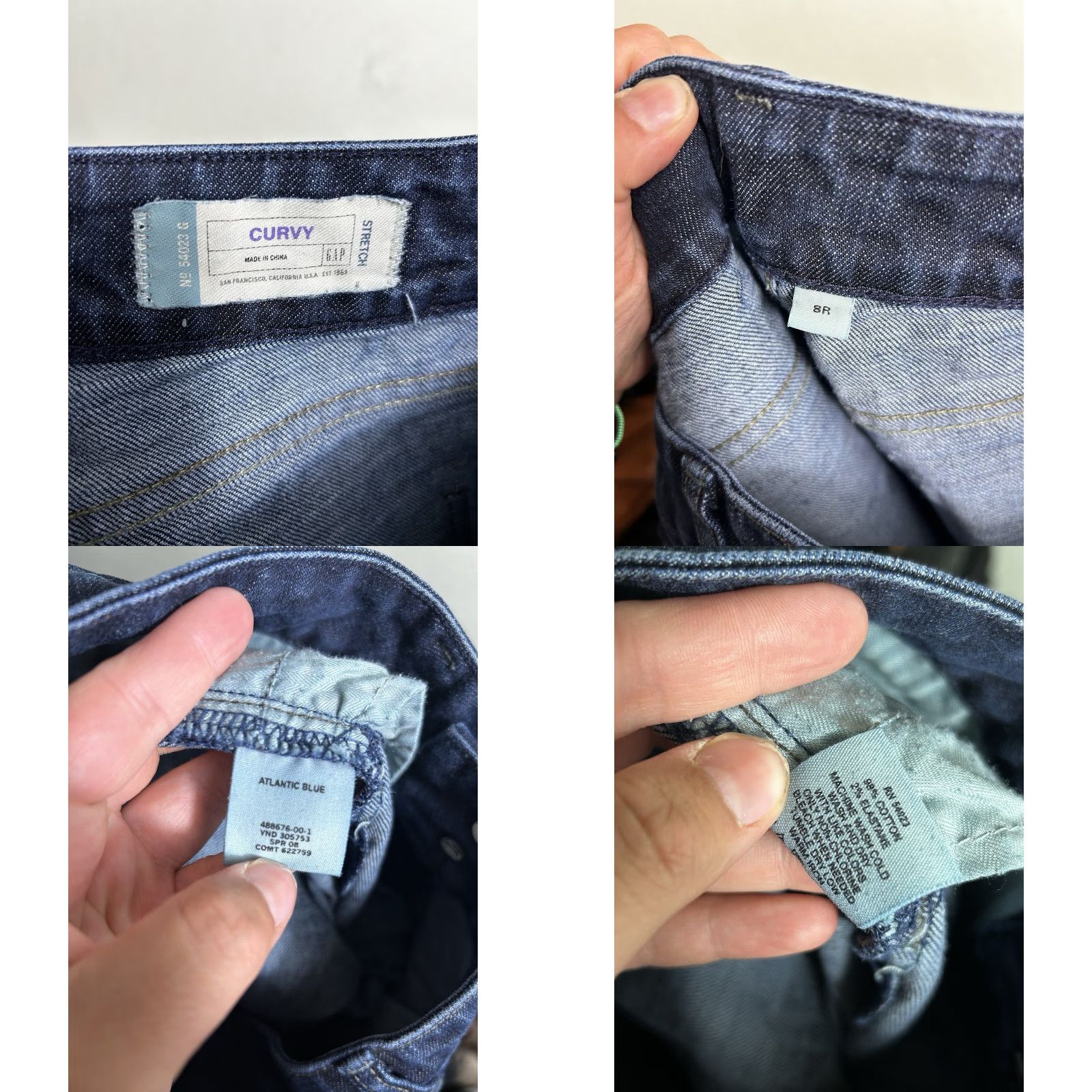 Gap VINTAGE Gap Curvy Stretch Dark Wash Jeans Size 8R 32x30 Women Bootcut Jeans Stretch Dark Blue 90s? Size 30" / US 8 / IT 44 - 9 Thumbnail