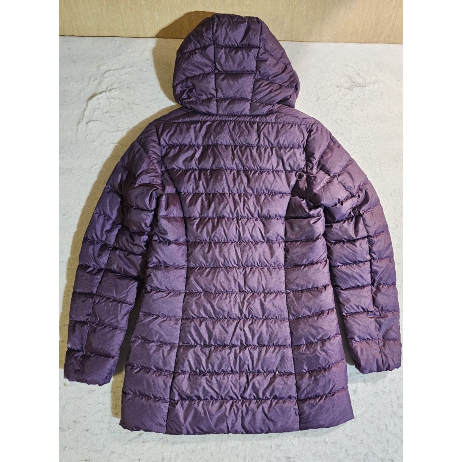 Eddie Bauer Eddie Bauer Signature Goose Down Quilted Puffer Jacket Hooded Women's Size S Purple - Packable, Long, Zip, Softshell, Casual Outdoor Size S / US 4 / IT 40 - 7 Thumbnail