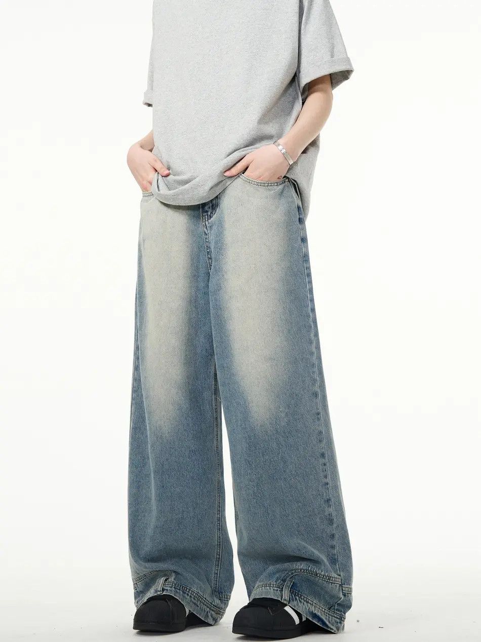 Japanese Brand × Jean Retro loose wide leg straight leg jeans Size US 32 / EU 48 - 3 Thumbnail