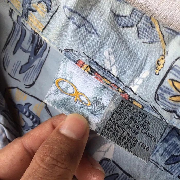Ocean Pacific Op Multicolour Overprint Pop art Oversized Shirt Button Up Size US XL / EU 56 / 4 - 4 Thumbnail