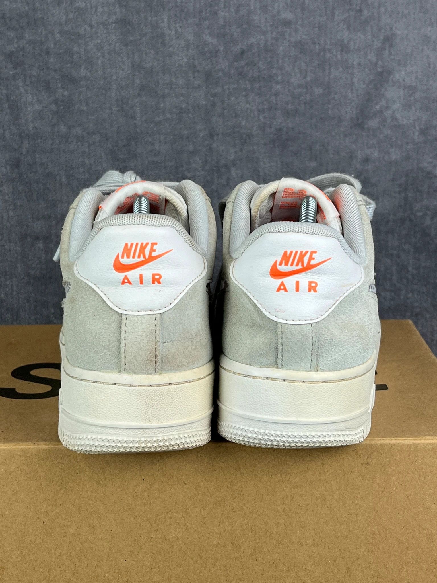 Nike Nike Air Force 1 grey suede retro sneakers Size US 7 / EU 40 - 4 Thumbnail