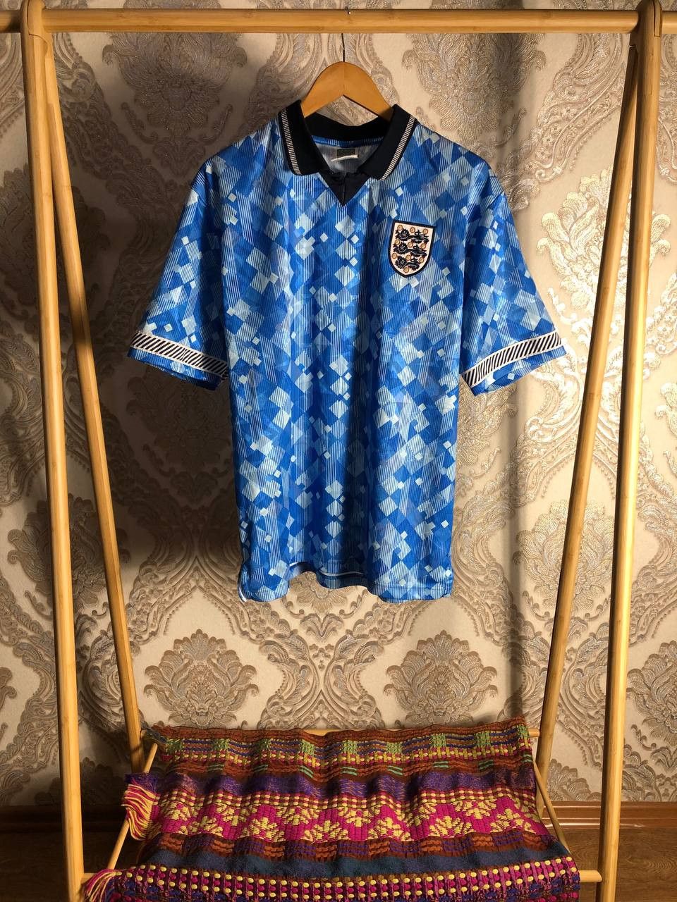 Vintage Very Rare England Retro Soccer Jersey Umbro Manchester 90s Size US L / EU 52-54 / 3 - 4 Thumbnail