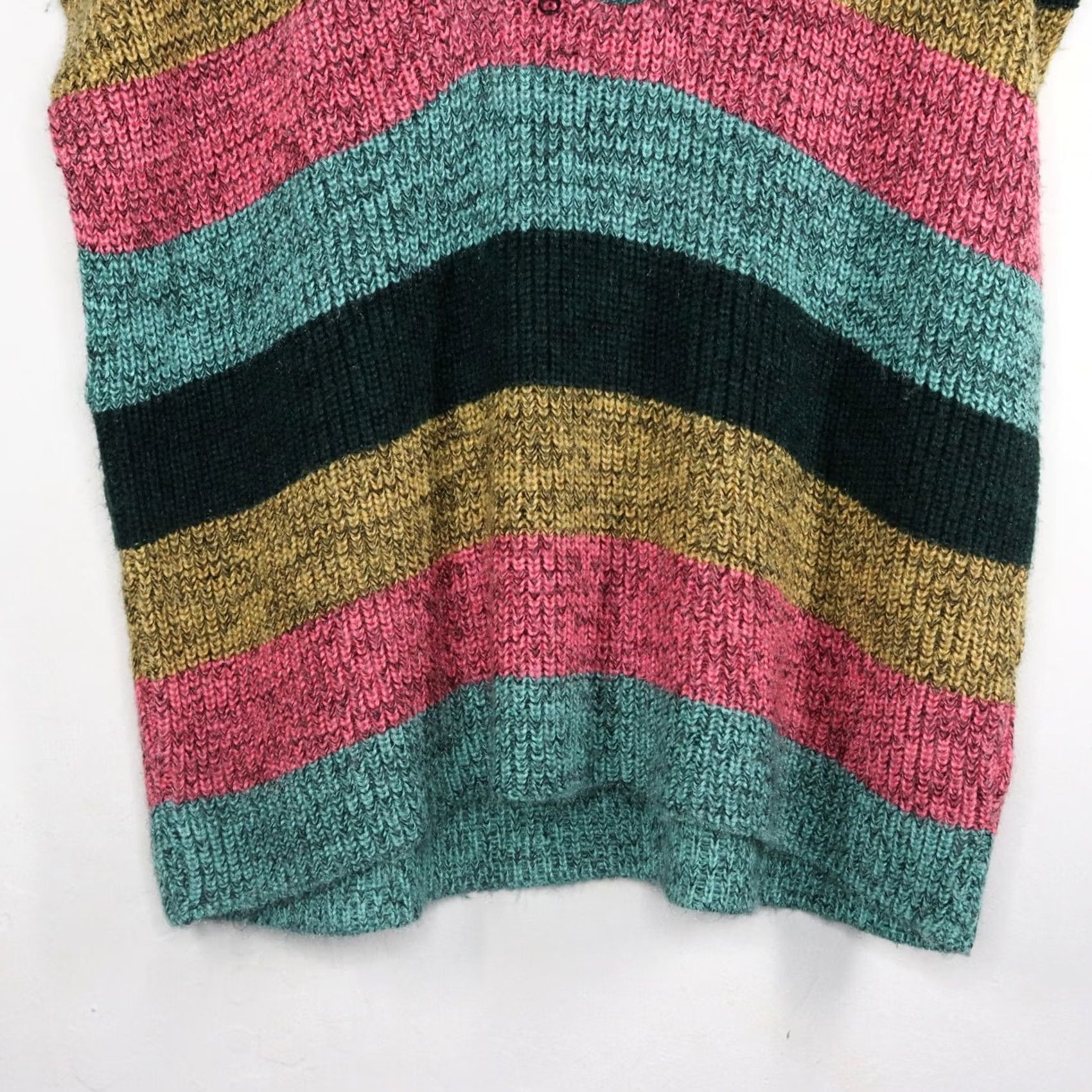 Anthropologie Anthropologie Poncho One Size Multicolor Farrow Quarter Zip Boho Striped Size ONE SIZE - 4 Thumbnail