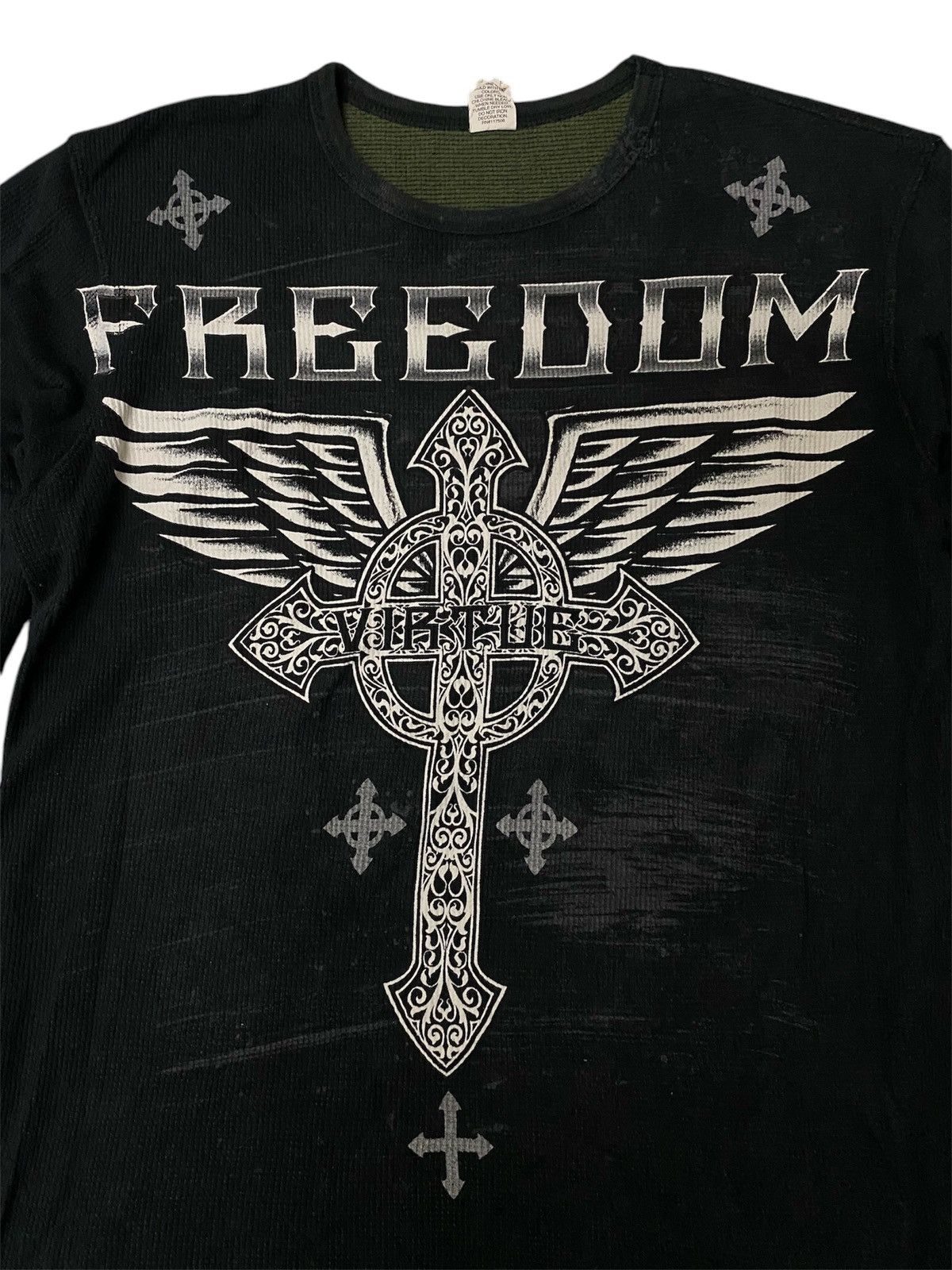 Seditionaries Rare Gothic Long-Sleeve Tee Freedom Winged Cross Rock Tee Size US M / EU 48-50 / 2 - 2 Thumbnail