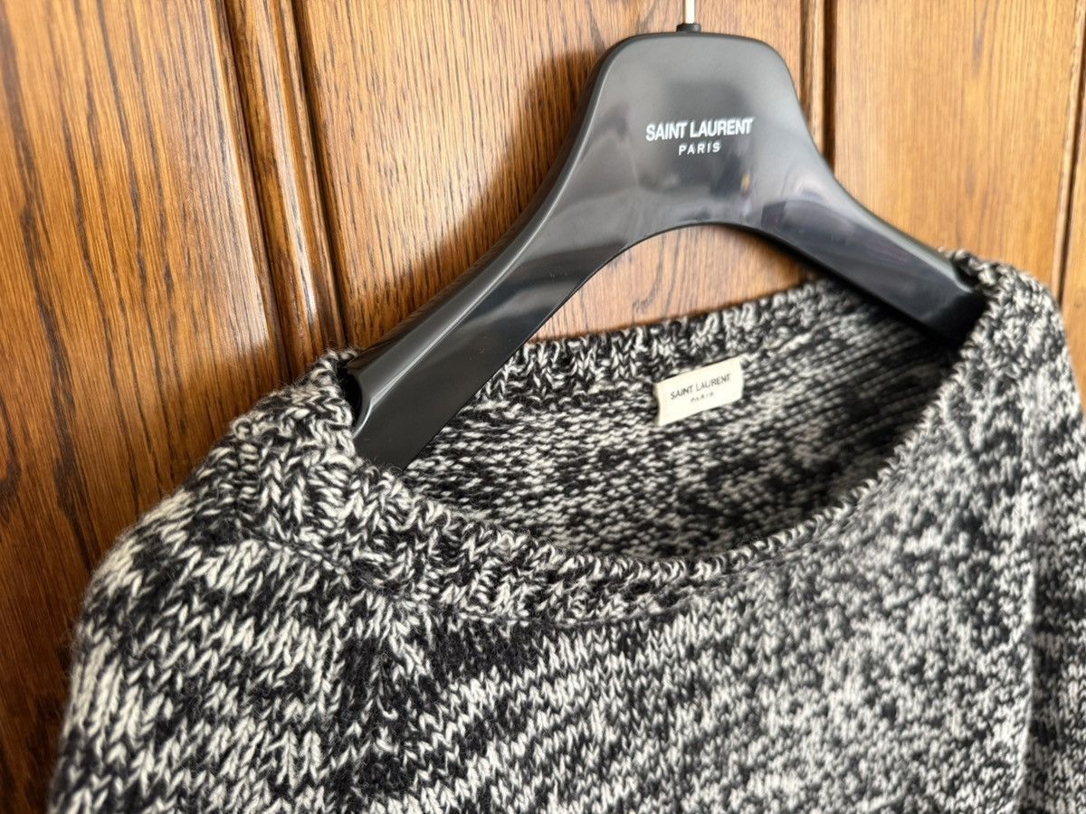 Saint Laurent Paris 1/1 FW16 Saint Laurent sample sweater leather wool scoop Size US S / EU 44-46 / 1 - 13 Thumbnail