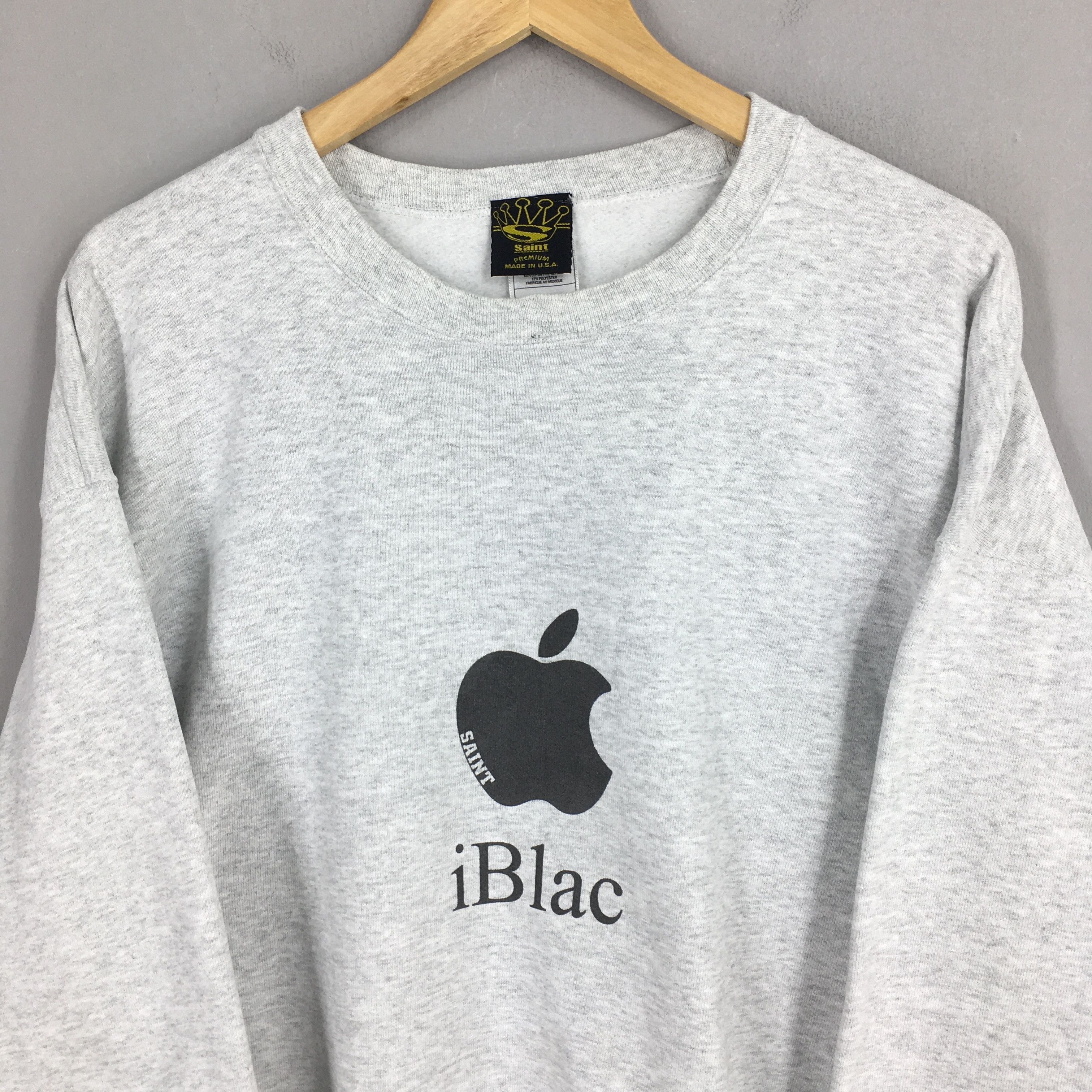 Apple Vintage iBlac Saint Sweatshirts XLarge Size US XL / EU 56 / 4 - 2 Thumbnail