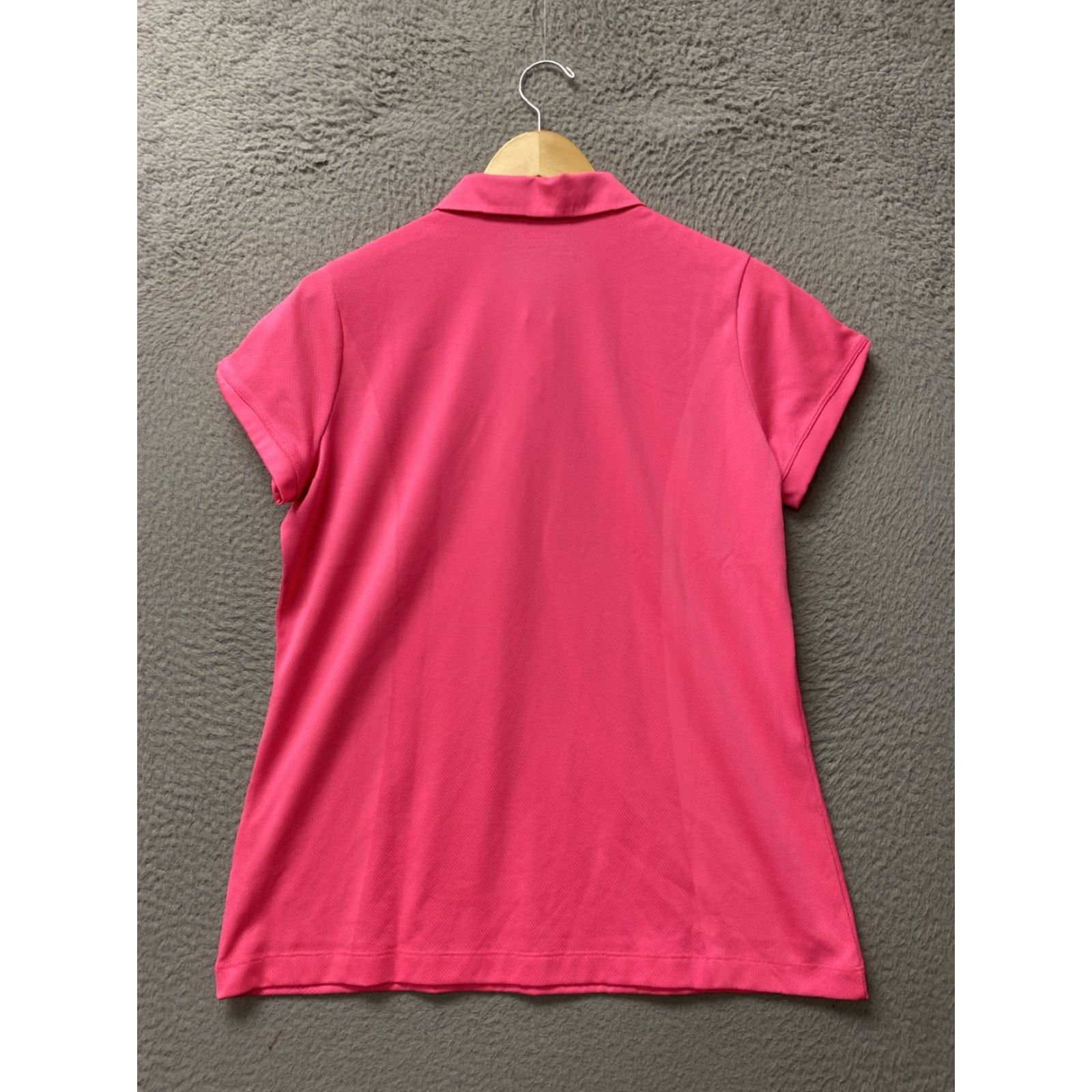 Nike Nike Dri-FIT Extra Short Sleeves Golf Polo Bright Pink L /142-43 Size 36" / US 14 / IT 50 - 6 Thumbnail
