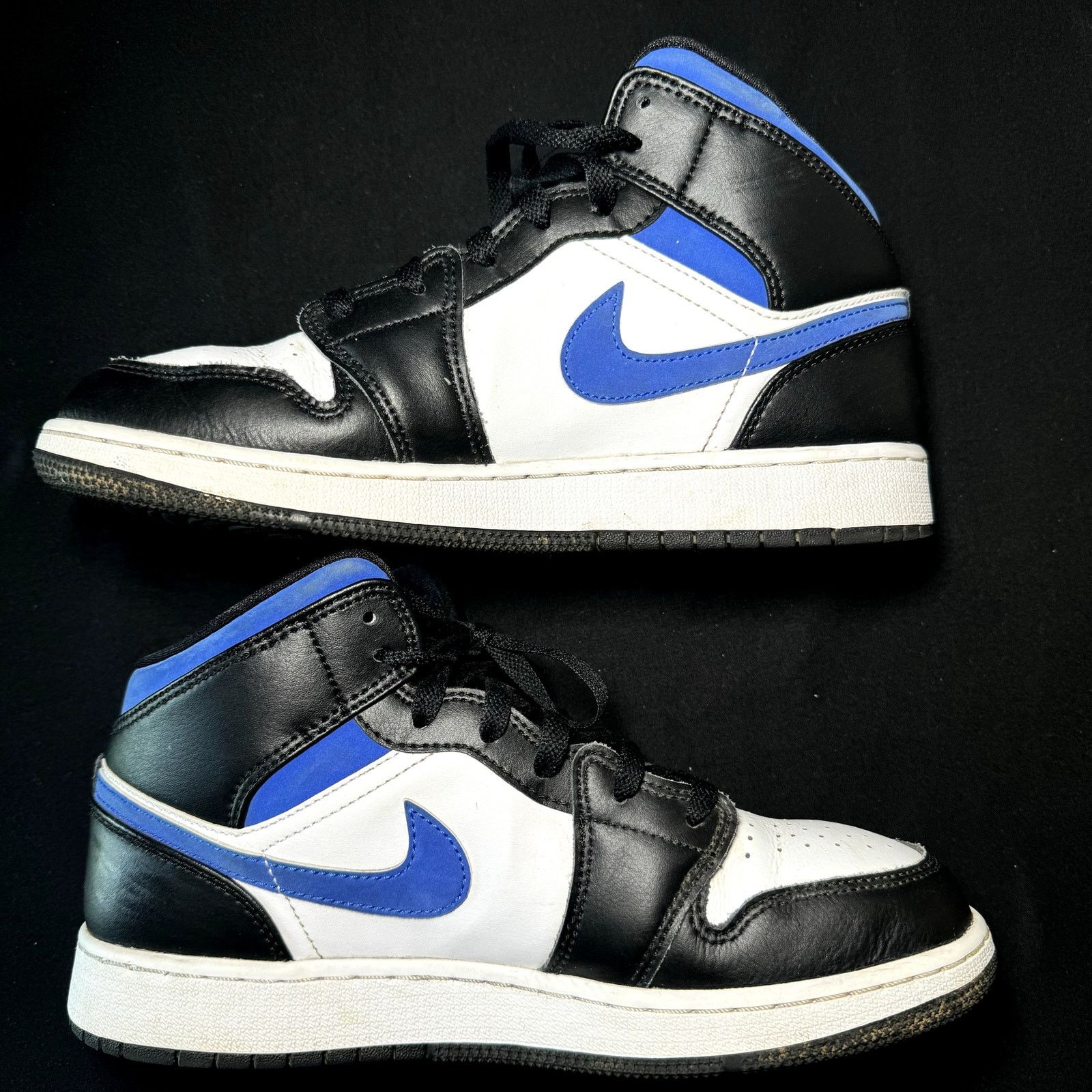 Jordan Brand × Nike Nike Air Jordan 1 Mid GS Racer Blue Men's Shoes - Size 7 Size US 7 / EU 40 - 3 Thumbnail