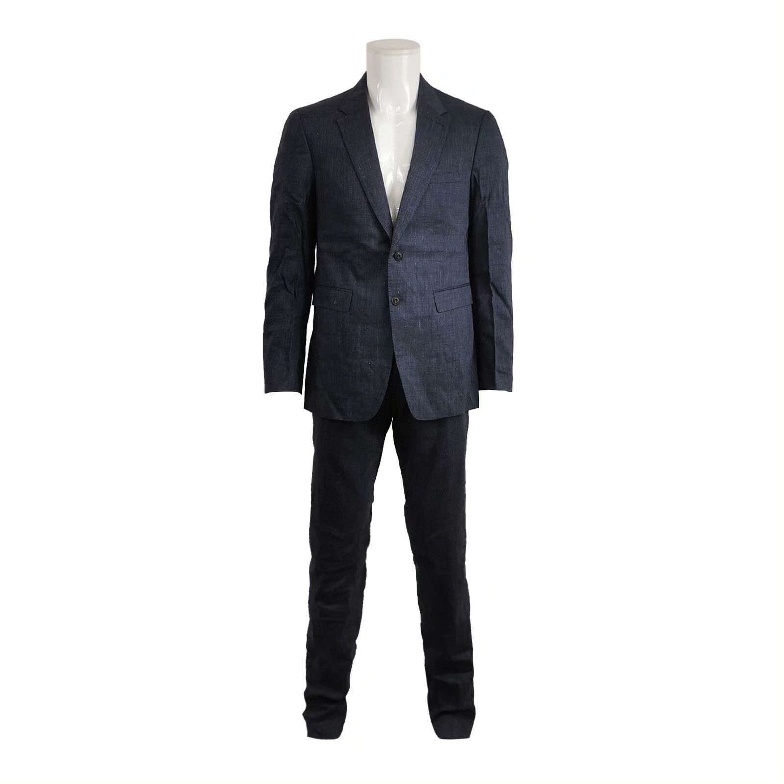 Burberry Navy Wool Blend Suit Set