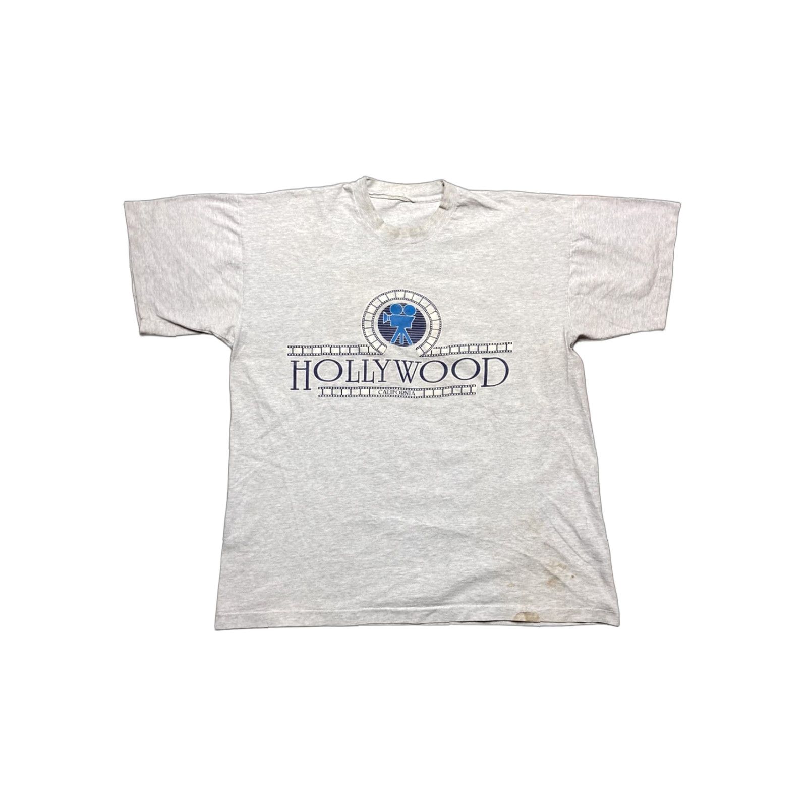 Vintage VINTAGE 90s Hollywood California t shirt movie film camera single stitch XL Shirt Mens XL Gray 90s Size US XL / EU 56 / 4 - 1 Thumbnail