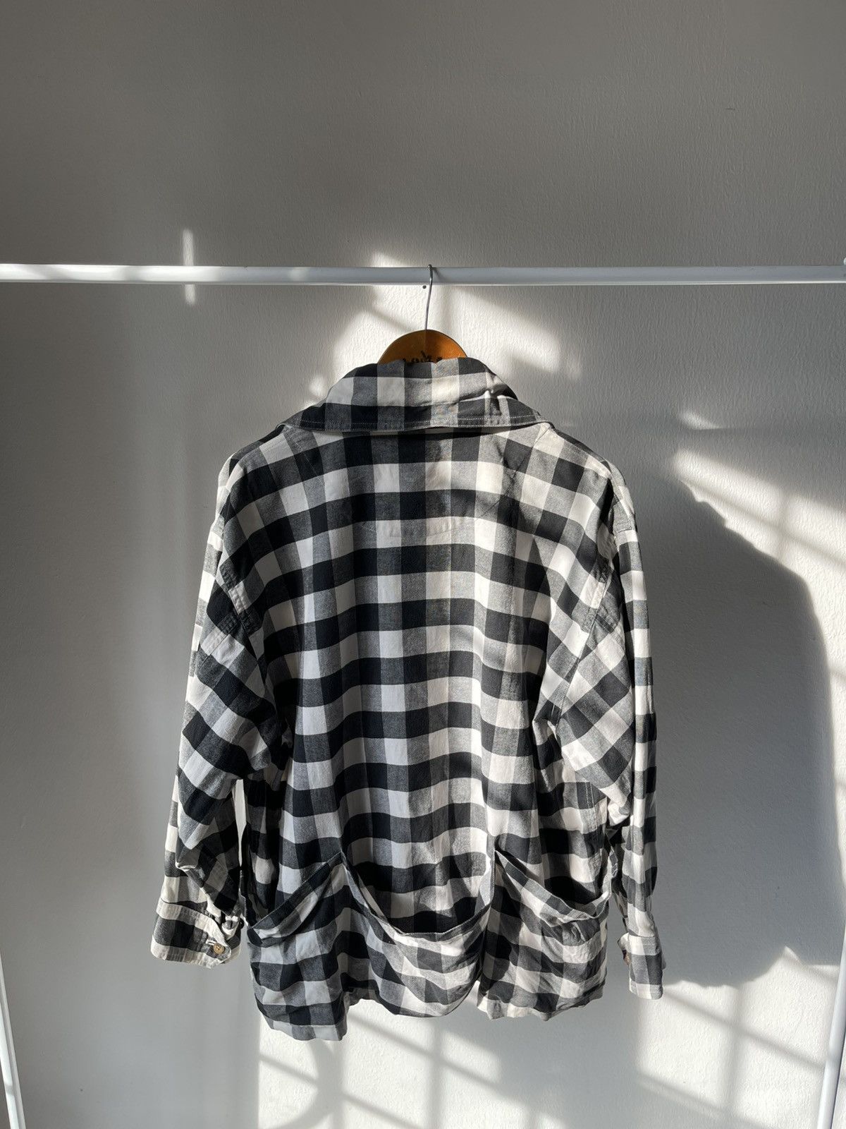 Issey Miyake 80s Issey Miyake Plaid Big Pocket Zipper Jacket Size US XL / EU 56 / 4 - 6 Thumbnail