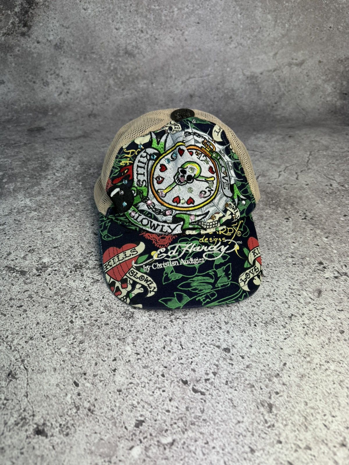 Christian Audigier × Ed Hardy × Vintage Ed Hardy by Christian Audigier Cap Hat Vintage Size ONE SIZE - 1 Thumbnail