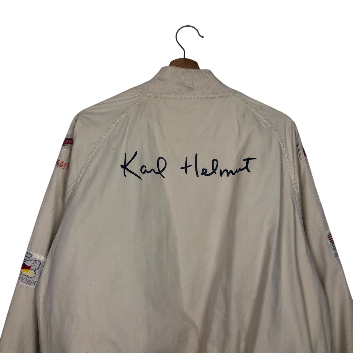 Japanese Brand 📌Vintage Bomber Jacket Karl Helmut Patches Issey Miyake Size US L / EU 52-54 / 3 - 10 Thumbnail