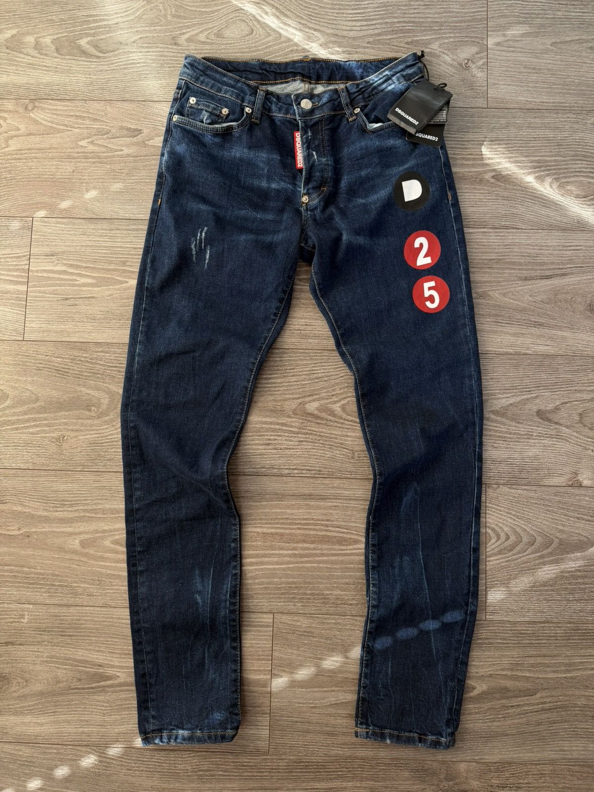 Dsquared2 Dsquared 2 New RRP: 520€ Big Logo 25 D Denim Jeans Size US 30 / EU 46 - 2 Thumbnail