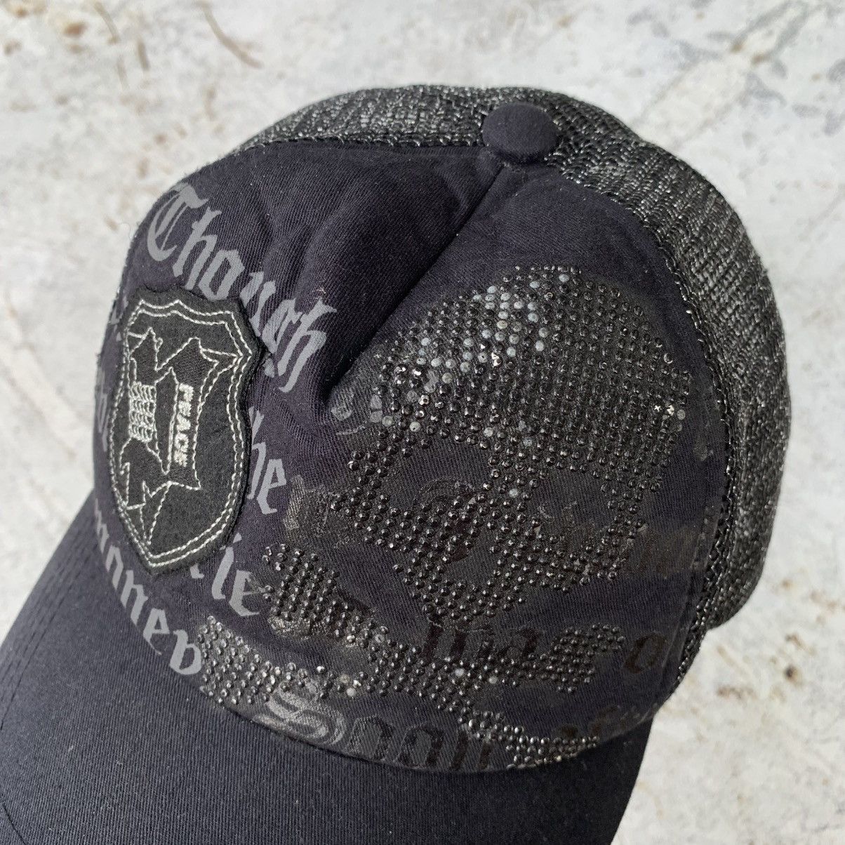 If Six Was Nine × Japanese Brand × Le Grande Bleu (L.G.B.) Peace Skull☠️ Trucker Hats LGB ifsixwasnine Punk Style☠️ Size ONE SIZE - 10 Thumbnail