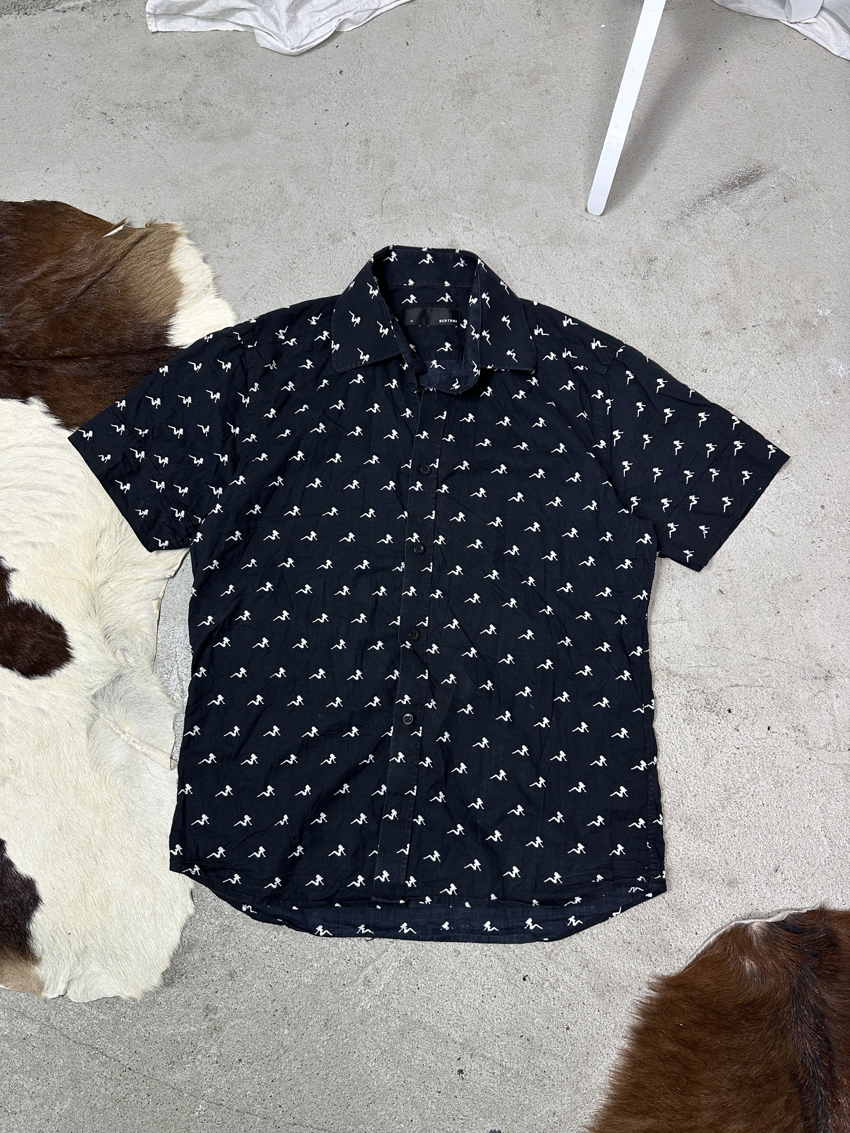 Vintage Vintage Streetwear Skater Bertoni Ladies Printed Shirt Y2K Size US M / EU 48-50 / 2 - 1 Thumbnail