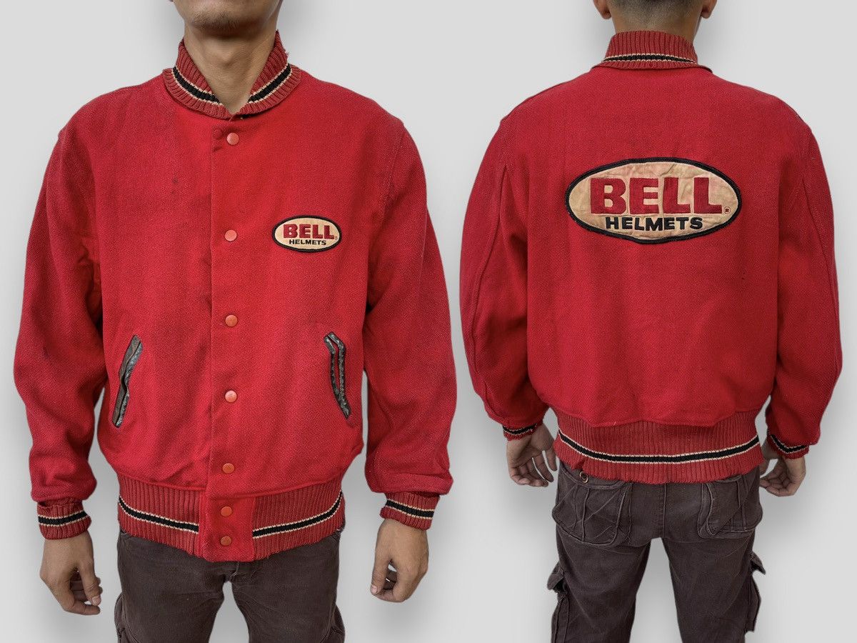 Vintage 🔥VINTAGE 70s BELL HELMETS VARSITY JACKET Size US M / EU 48-50 / 2 - 6 Thumbnail