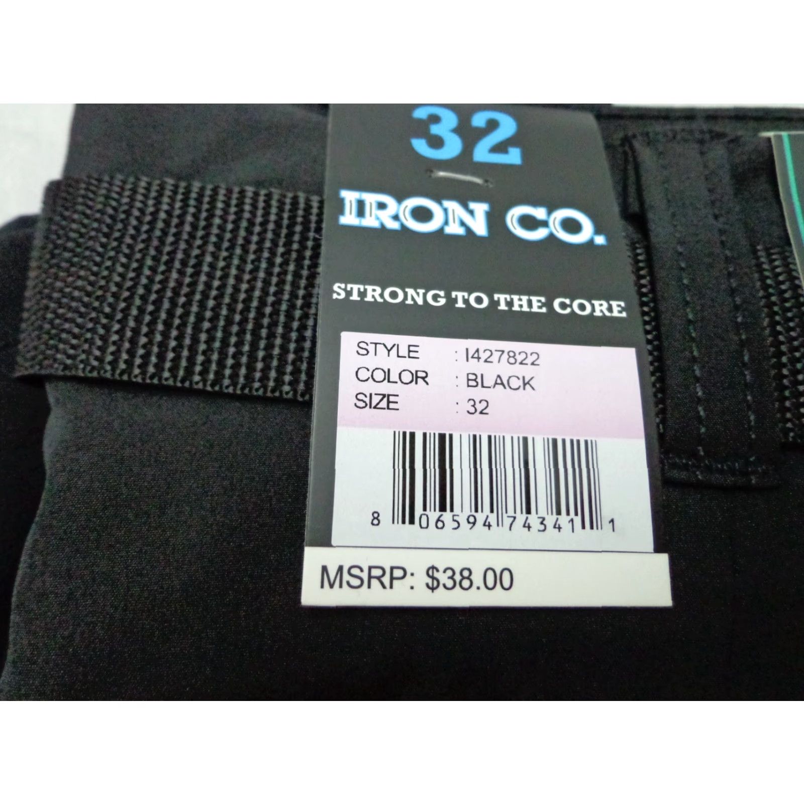 Vintage IRON CO. Hybrid Shorts Black Size 32 NEW Belted Men Regular 92% Polyester 8% Spandex Size US 32 / EU 48 - 4 Thumbnail