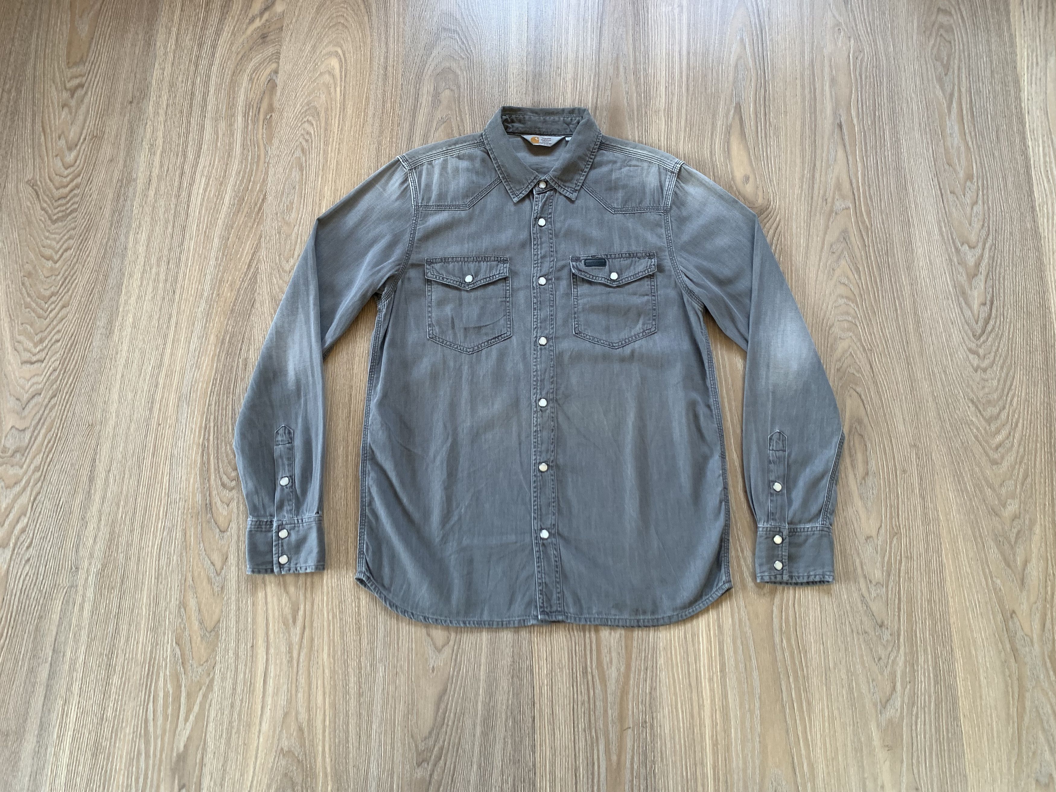Carhartt Carhartt Howdy Denim Long Sleeve Grey Shirt Size US M / EU 48-50 / 2 - 1 Thumbnail