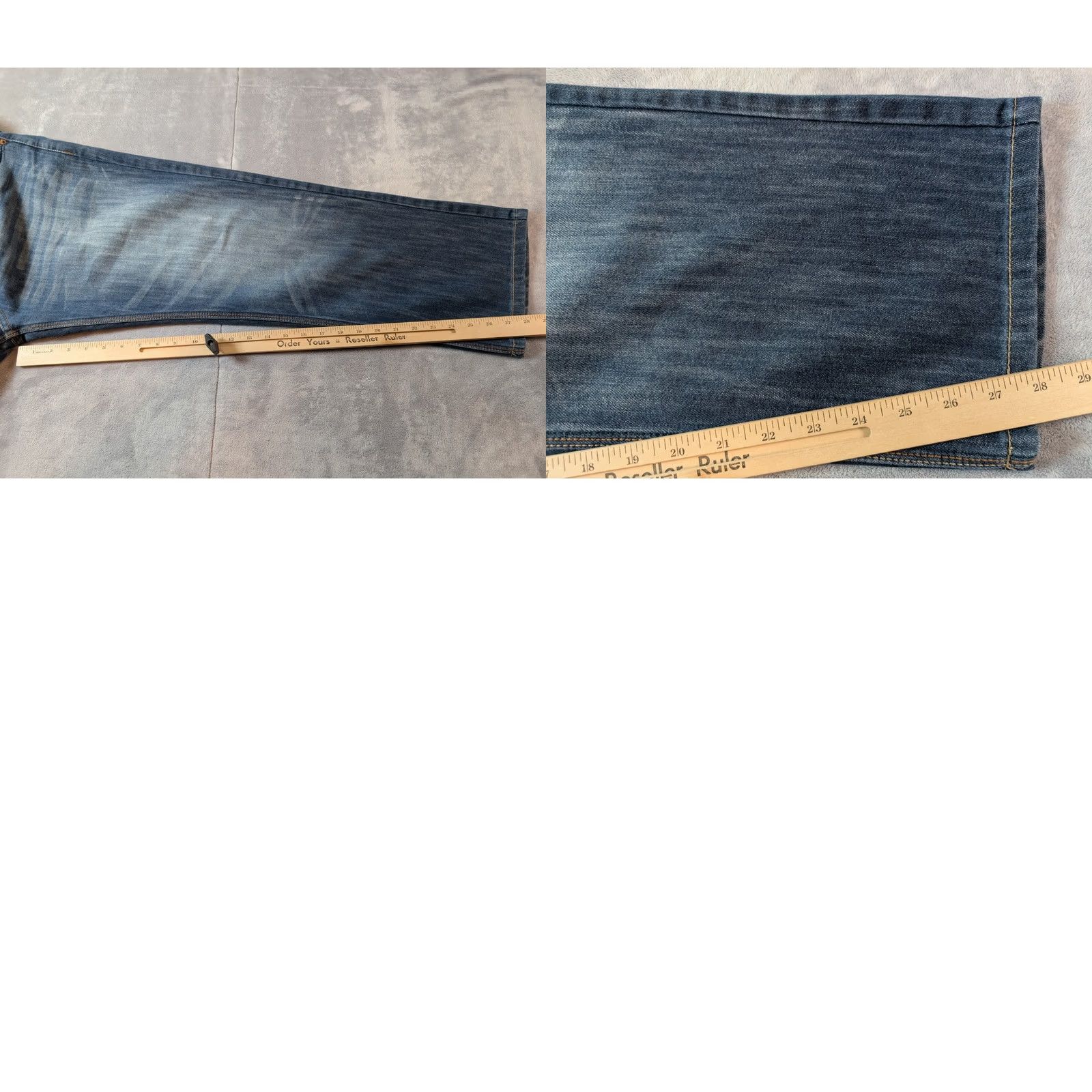 Vintage VINTAGE Mecca Jeans Men 34x28 Blue Baggy Wide Leg Y2K Grunge Goth Hip Hop 90s USA PMID? Size US 36 / EU 52 - 9 Thumbnail