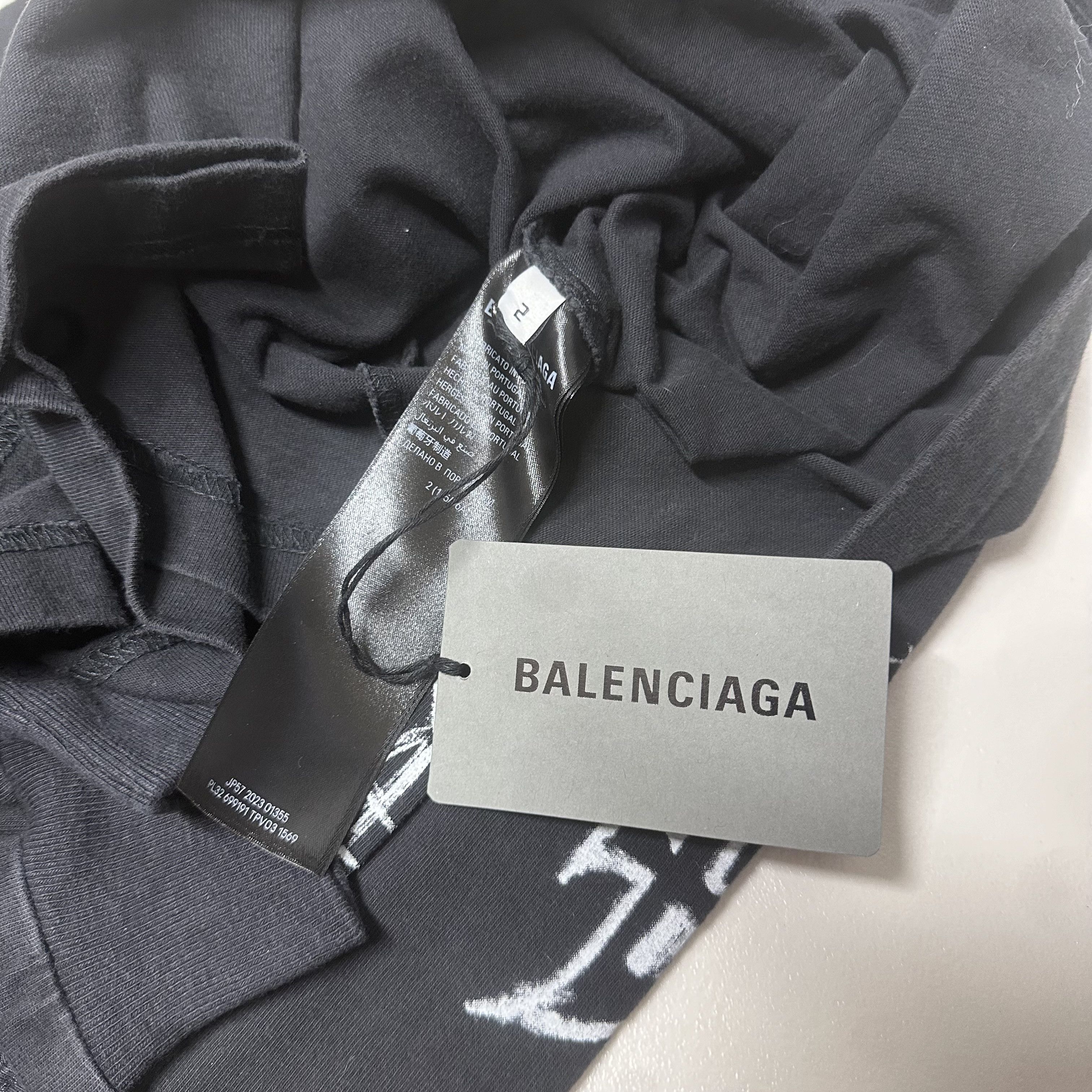 Balenciaga BALENCIAGA size M L medium Long sleeve black tshirt metal Size US M / EU 48-50 / 2 - 9 Thumbnail