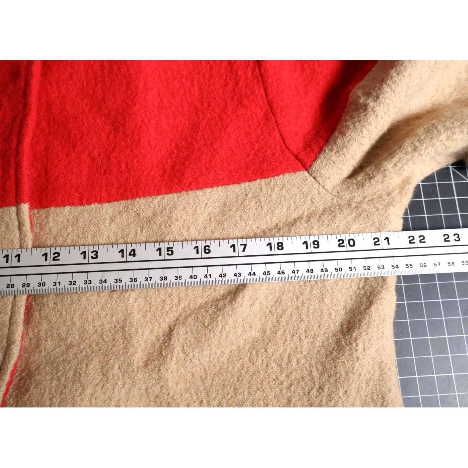 Vintage VINTAGE Appleseed's Wool Jacket Women Large Red Beige Stripe Snap Button Unlined Knit Short Sleeve? Size L / US 10 / IT 46 - 5 Thumbnail