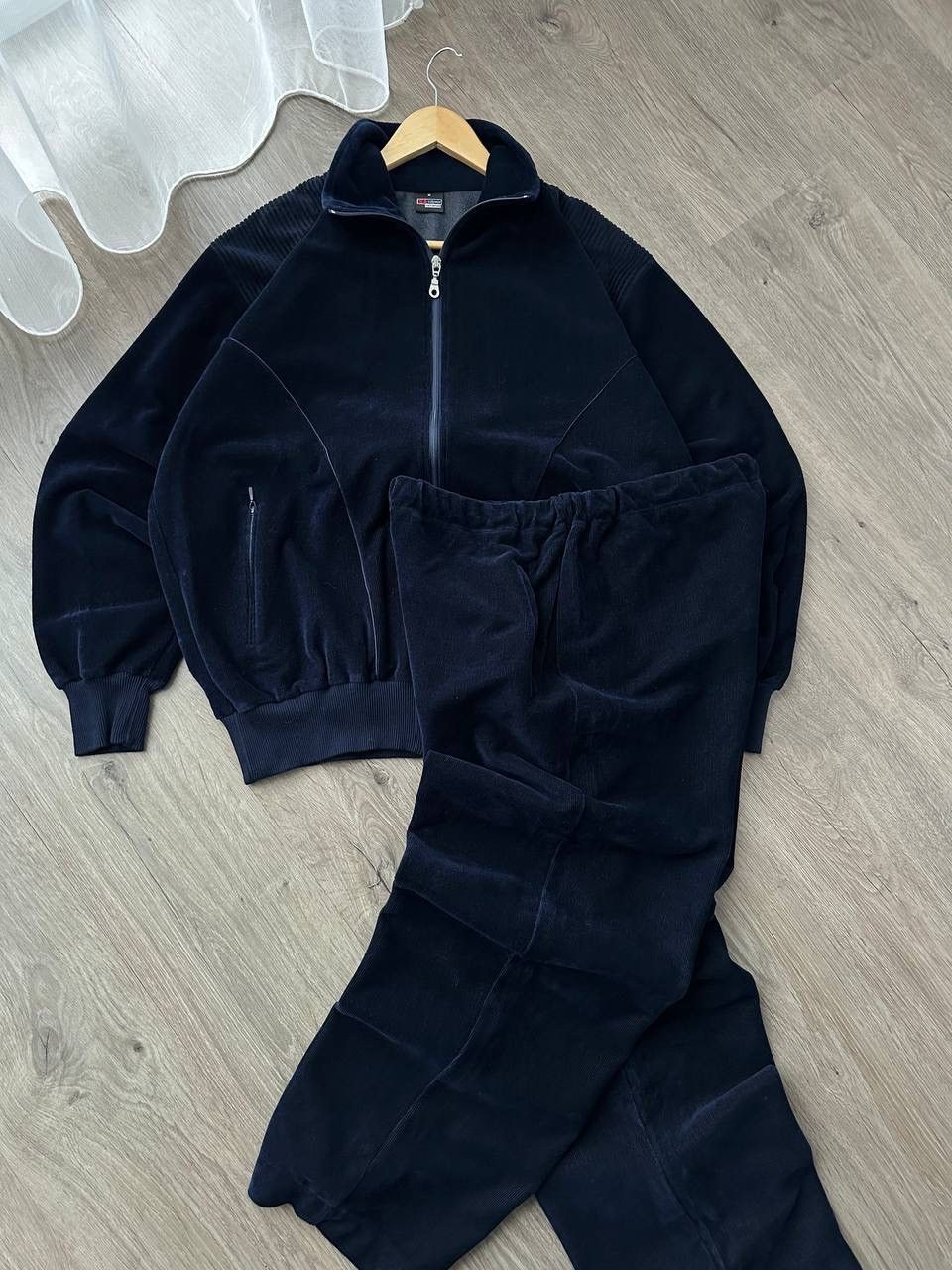 Japanese Brand × Vintage Vintage Japanese ISA Switzerland Blue Velvet Tracksuit Size 38R - 12 Thumbnail